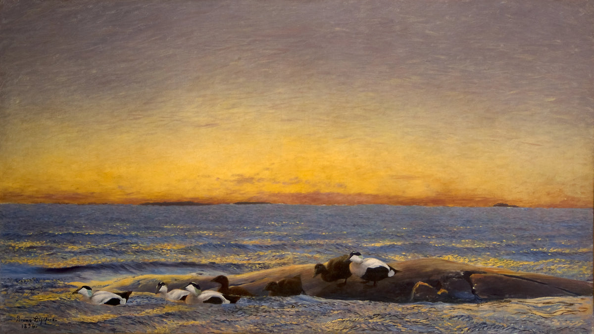 Bruno Liljefors - Morning Mood by the Sea (1896)