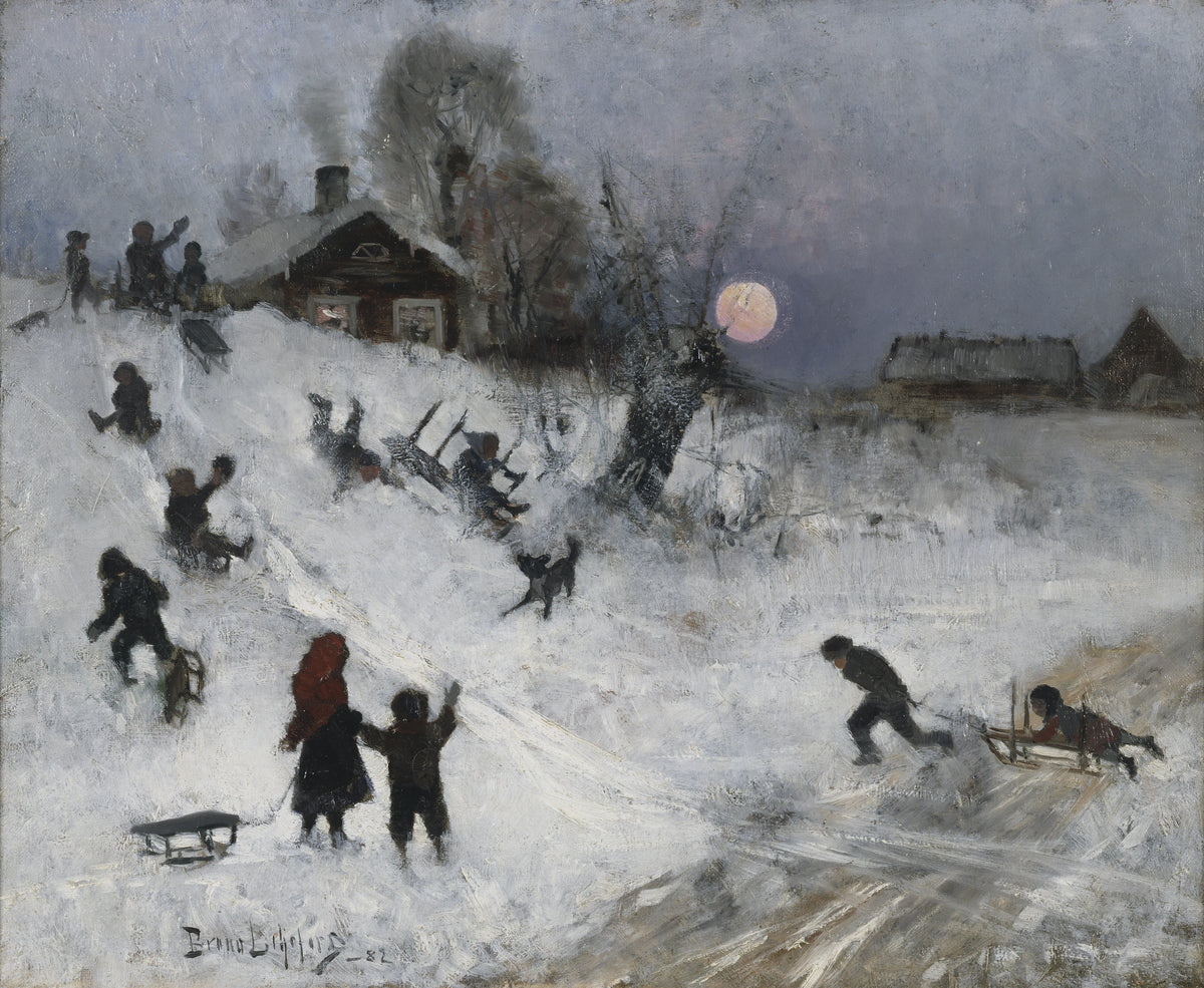Bruno Liljefors - Sledging (1882)
