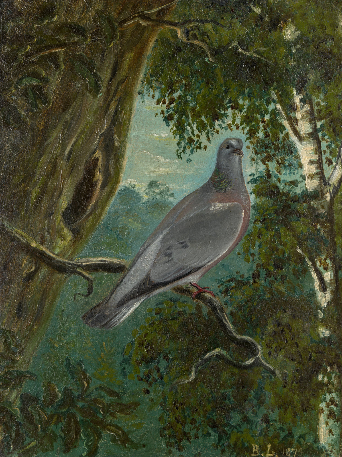 Bruno Liljefors - Stock Dove (1879)