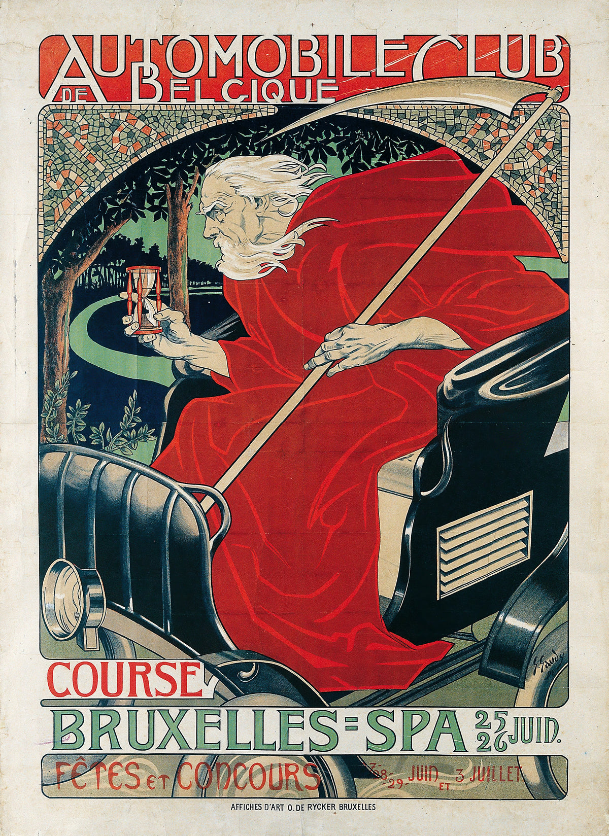 Georges Gaudy - Automobile Club Belgique. Course Bruxelles - Spa (1898)