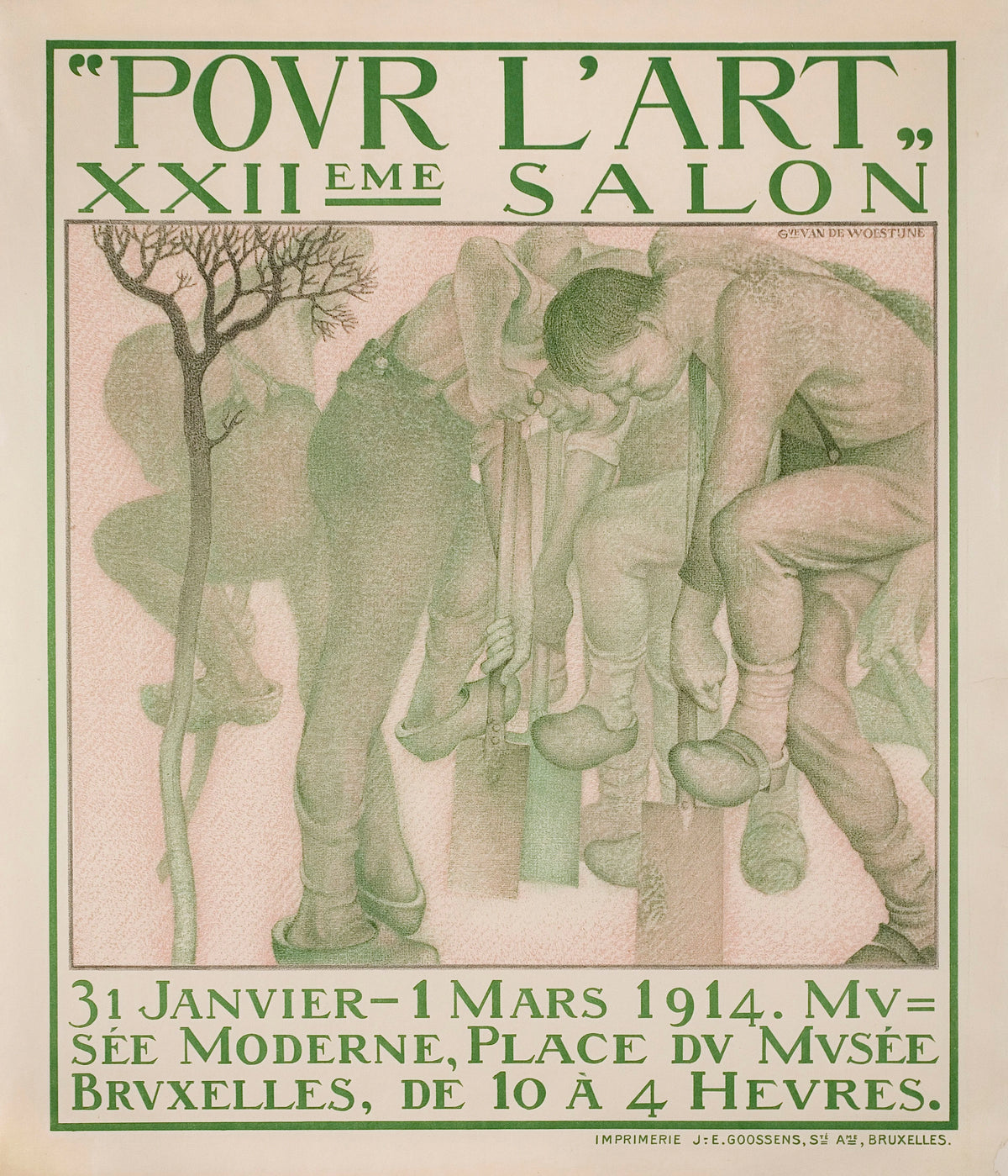 Gustave van de Woestijne - Poster for the Art Circle Pour l'Art (1914)