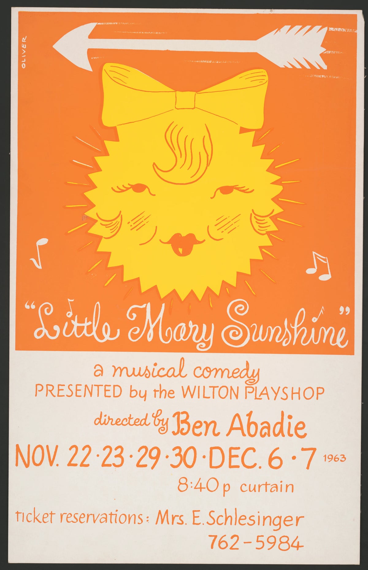 H. Edward Oliver - 'Little Mary Sunshine.' a musical comedy directed by Ben Abadie (1963)