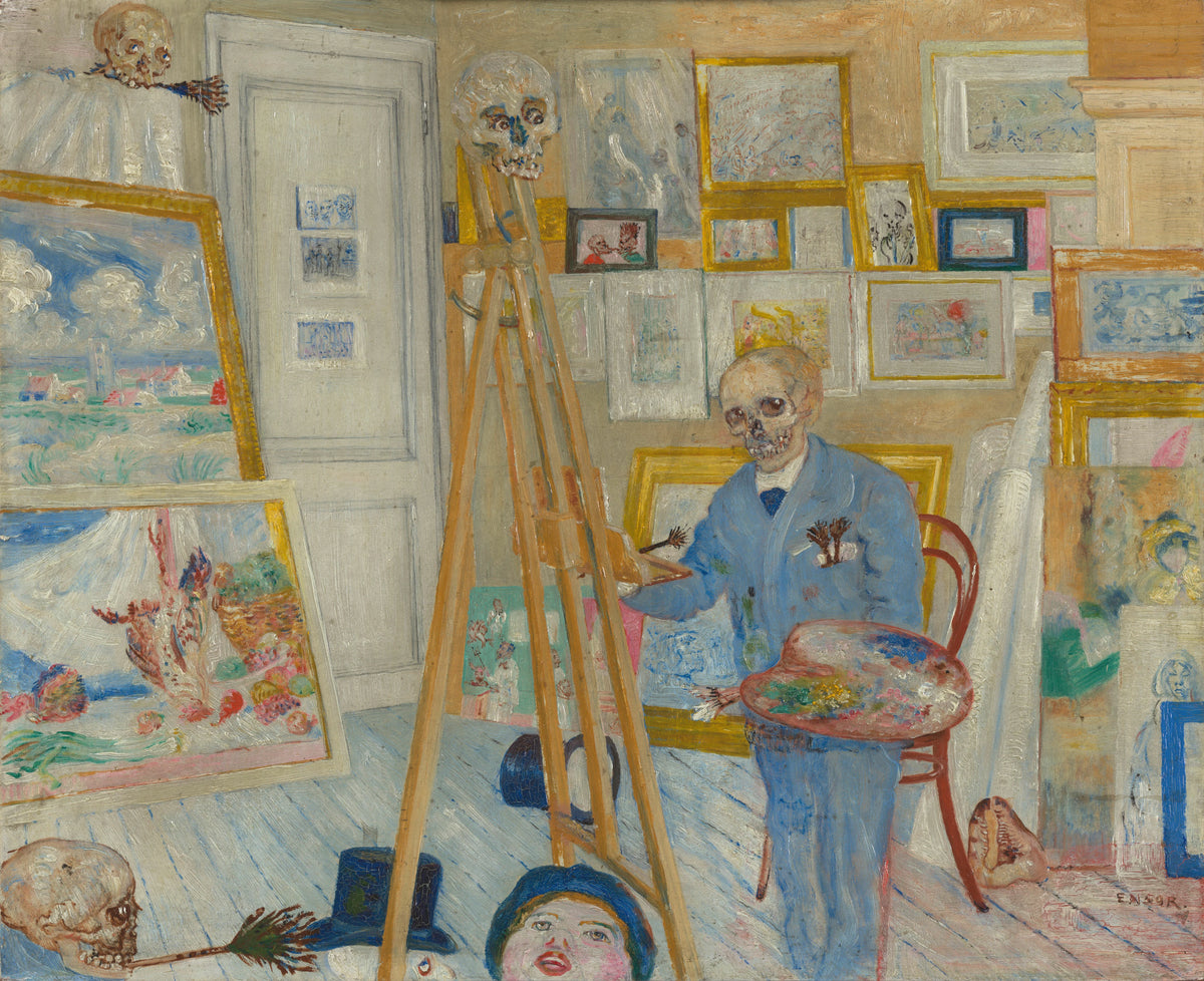 James Ensor - The Skeleton Painter (1896)