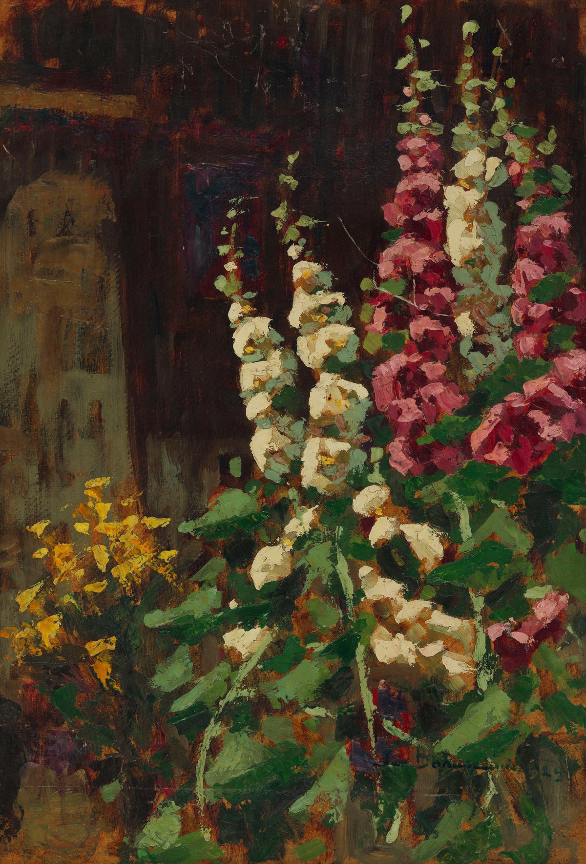 Jan Bohuszewicz - Hollyhocks in the Sun (1929)