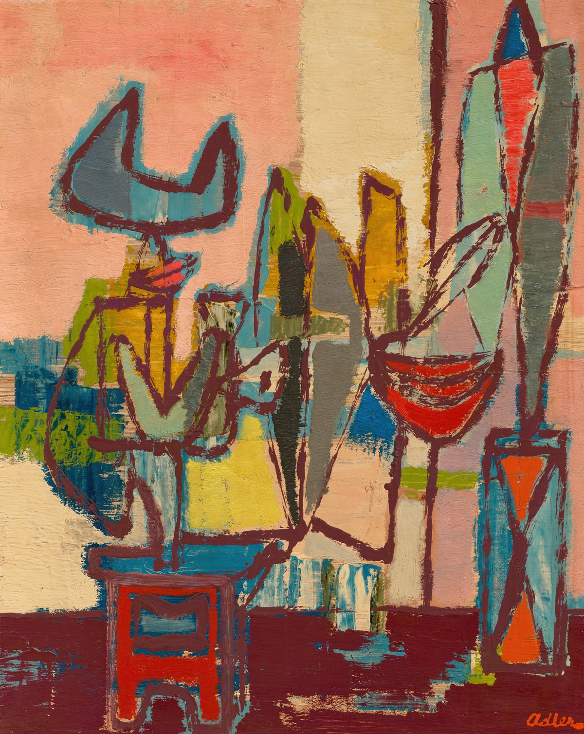 Jankel Adler - Abstract Composition (1946)