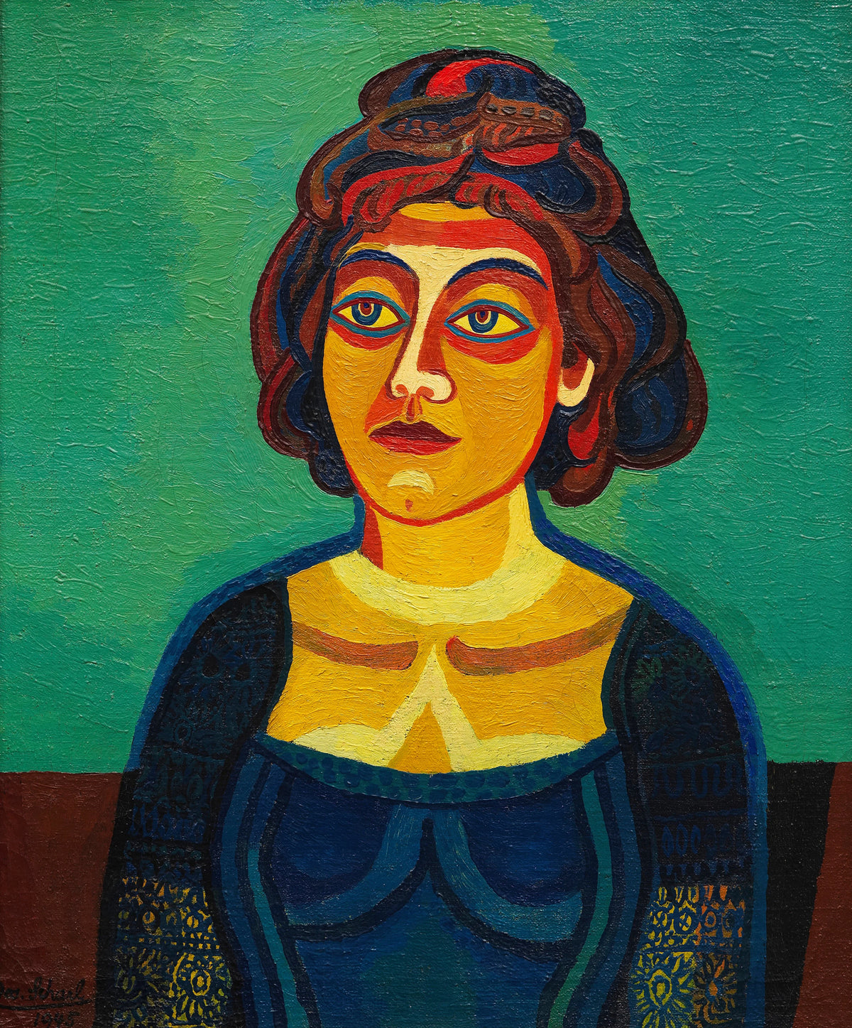 Josef Scharl - Mädchen im blauen Spitzenkleid (1945)