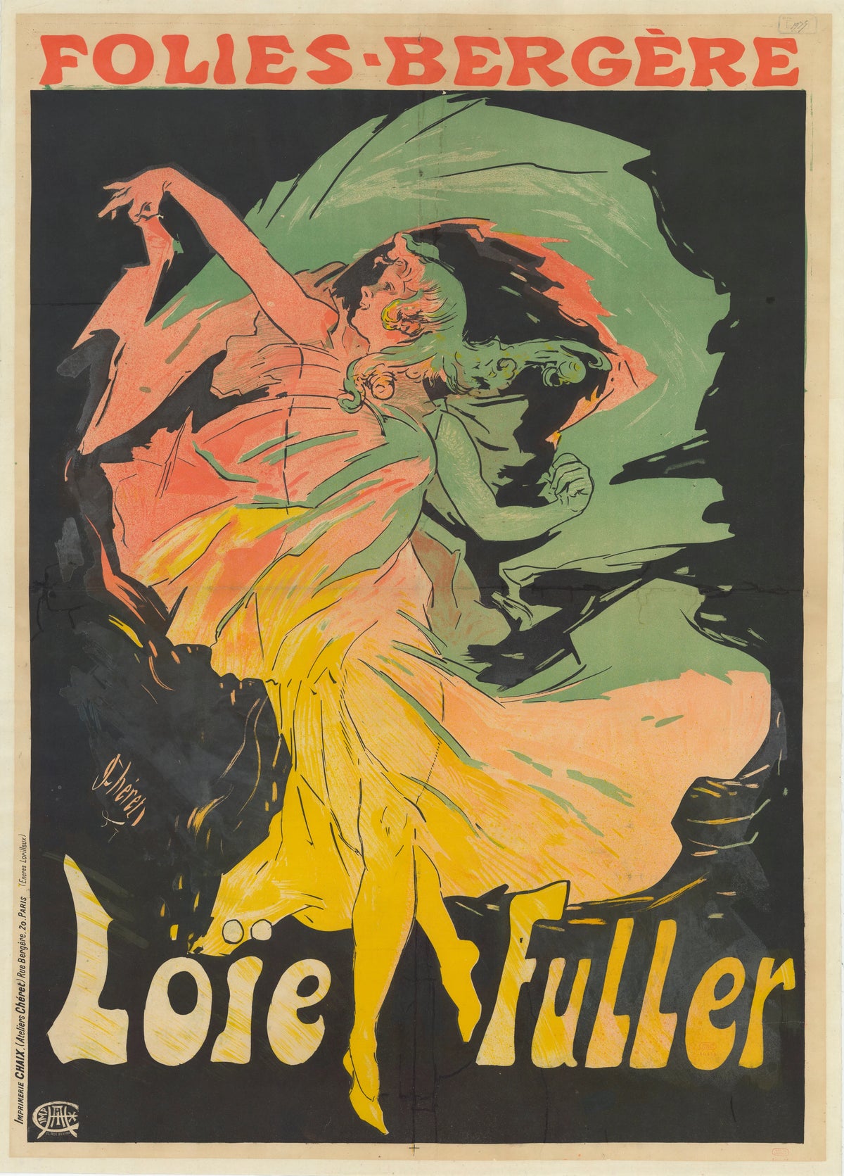 Jules Chéret - Folies Bergère. Loïe Fuller (1897)