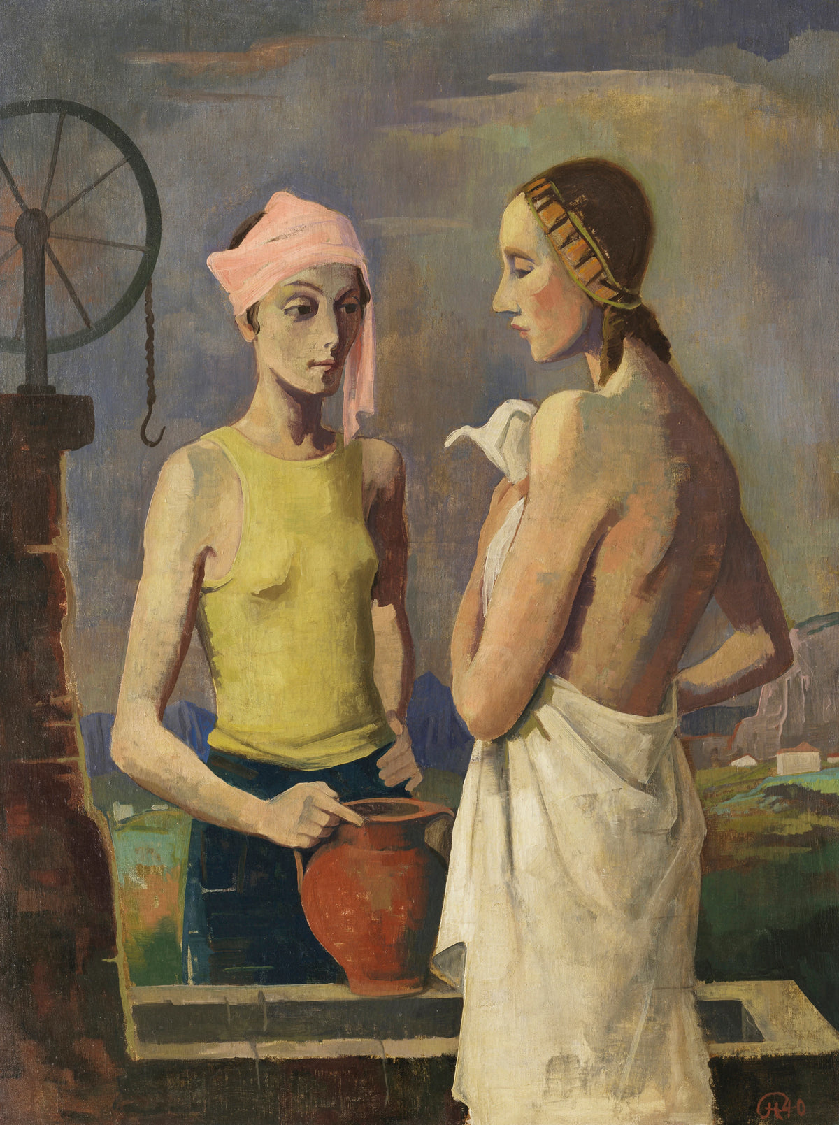 Karl Hofer - Two Women at the Well (1940)