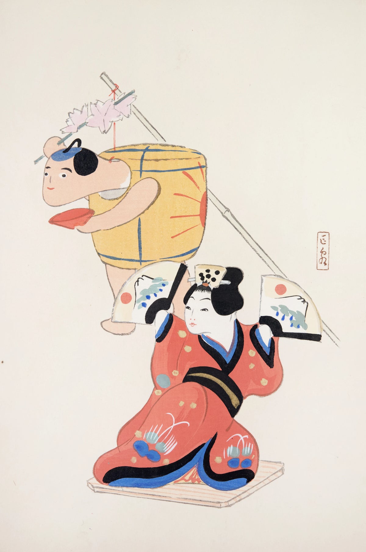 Kawasaki Kyosen - Kyosen's Collected Illustrations of Japanese Toys Pl.010 (1919)