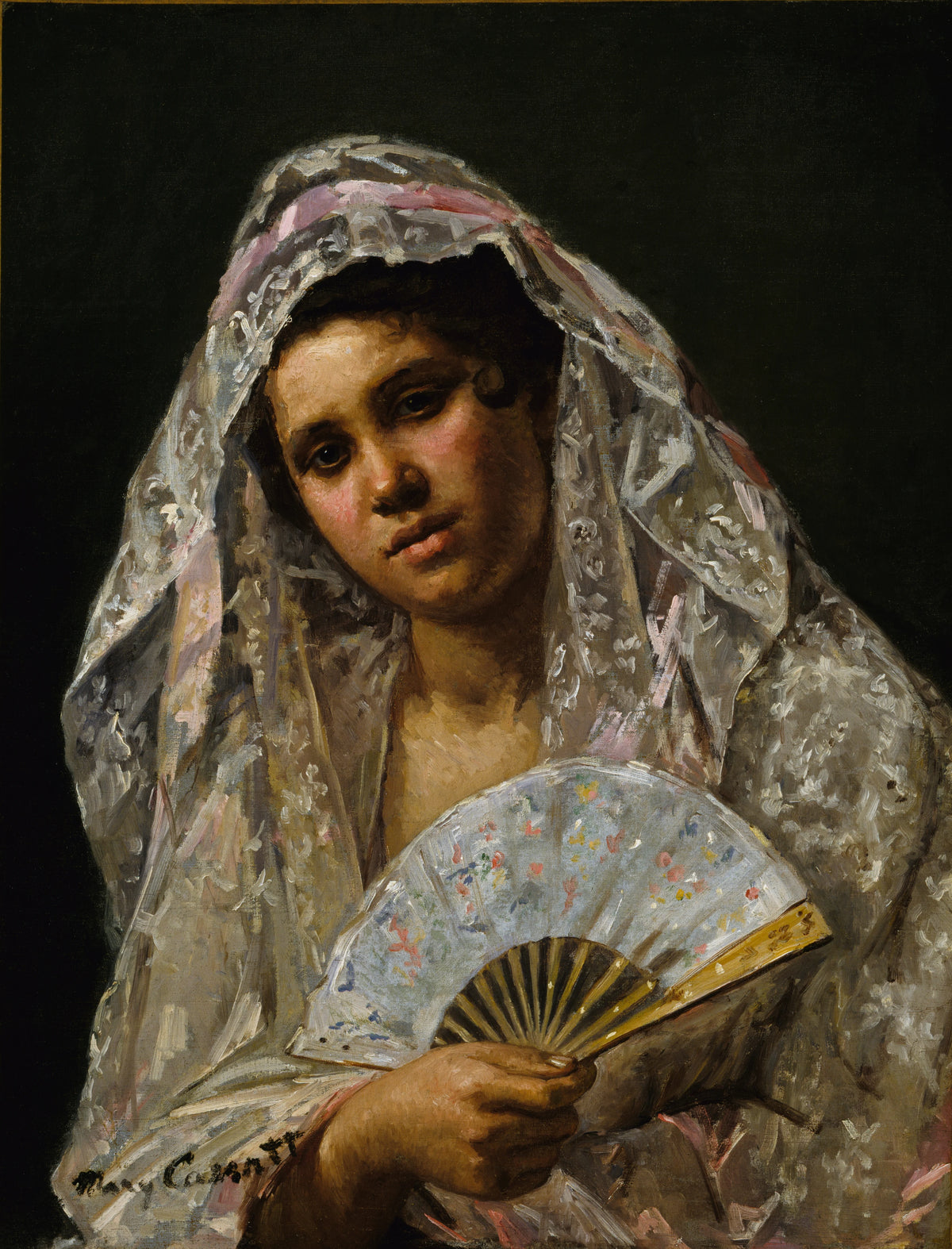 Mary Cassatt - Spanish Dancer Wearing a Lace Mantilla (1873)
