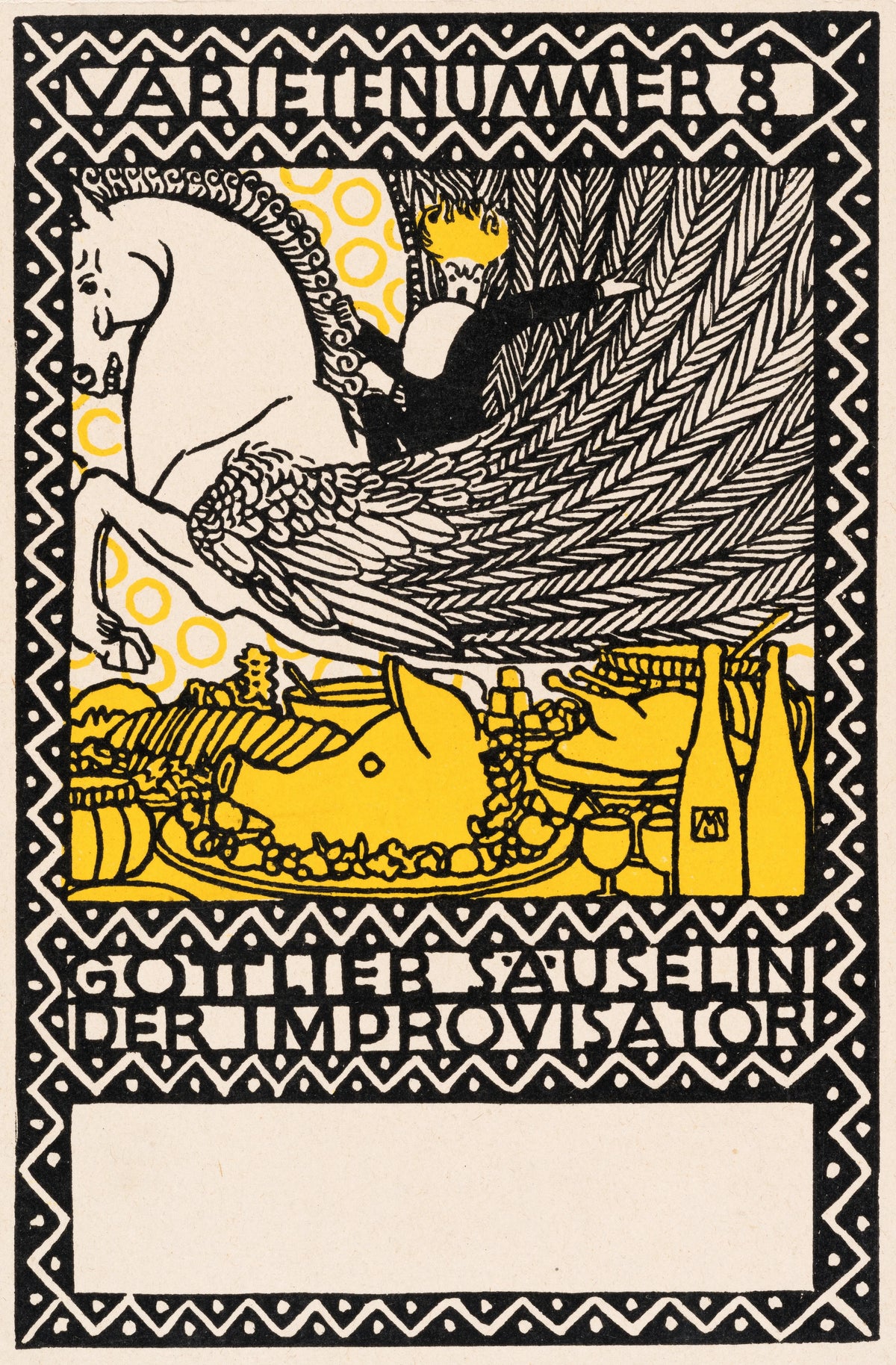 Moriz Jung - Nr. 92 'Varieténummer 8 Gottlieb Säuselin der Improvisator' (1907)