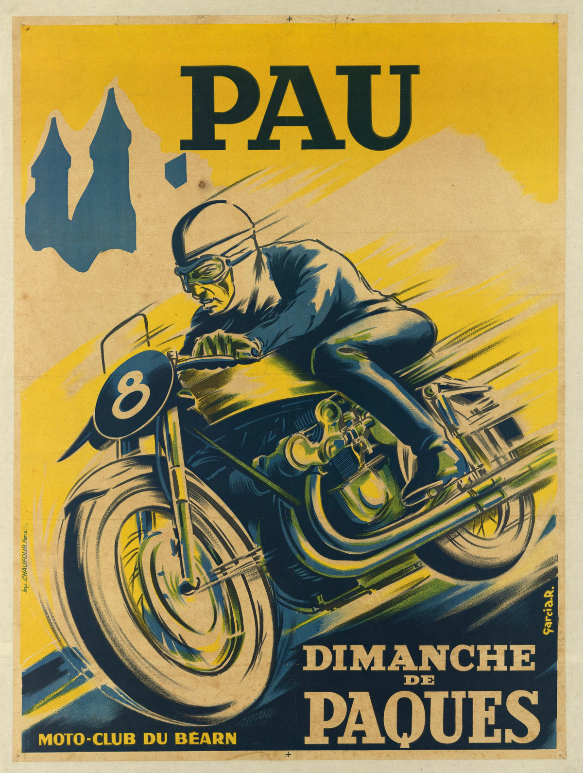 R. Garcia - Pau - dimanche de Pâques, moto-club du Béarn (1940)