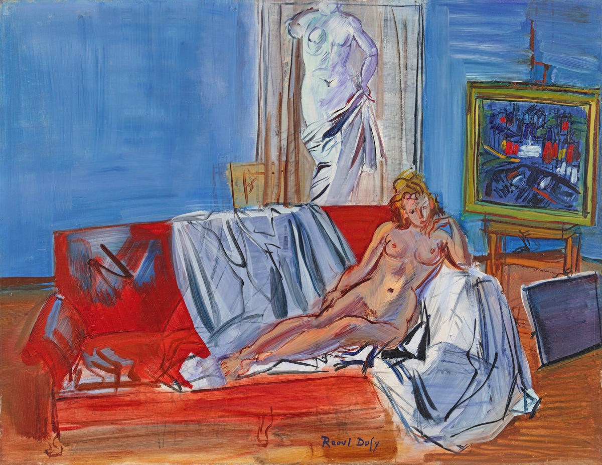 Raoul Dufy - Nu couché dans l'atelier de la rue Jeanne-d'Arc (1942)
