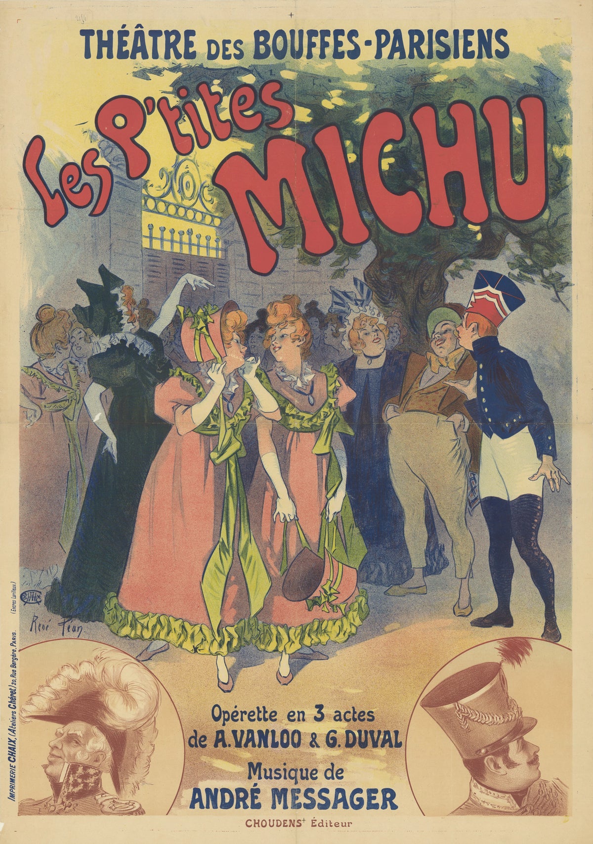 René Péan - Théatre des Bouffes Parisiens. Les P'tites Michu, opérette en 3 actes de A. Vanloo & G. Duval (1897)