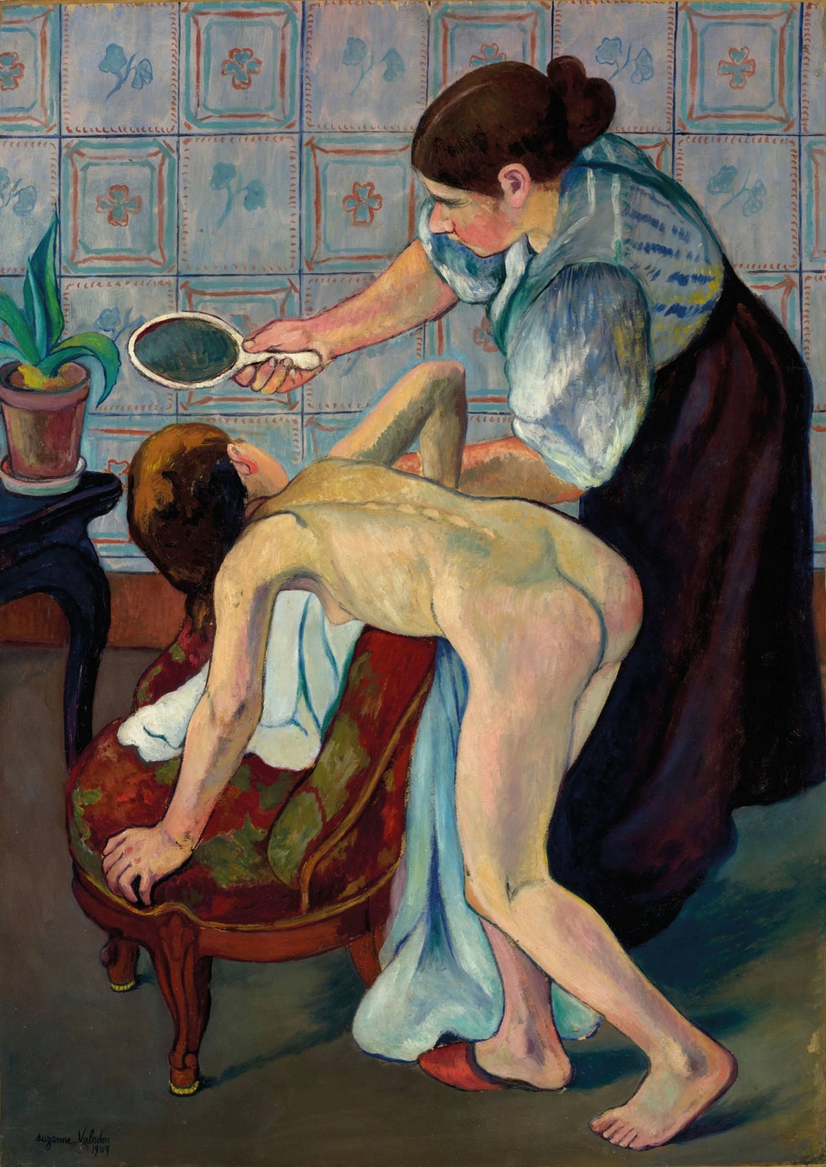 Suzanne Valadon - La petite fille au miroir (1909)
