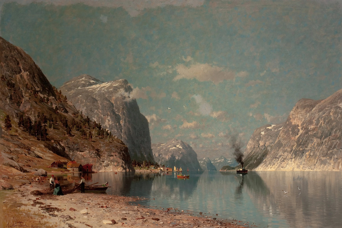 Adelsteen Normann - Landscape with Fjords (1881)