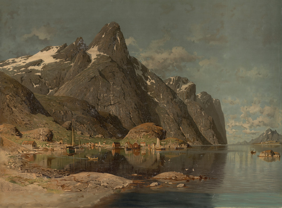 Adelsteen Normann - Reine on Norway's Lofoten Islands (1890)