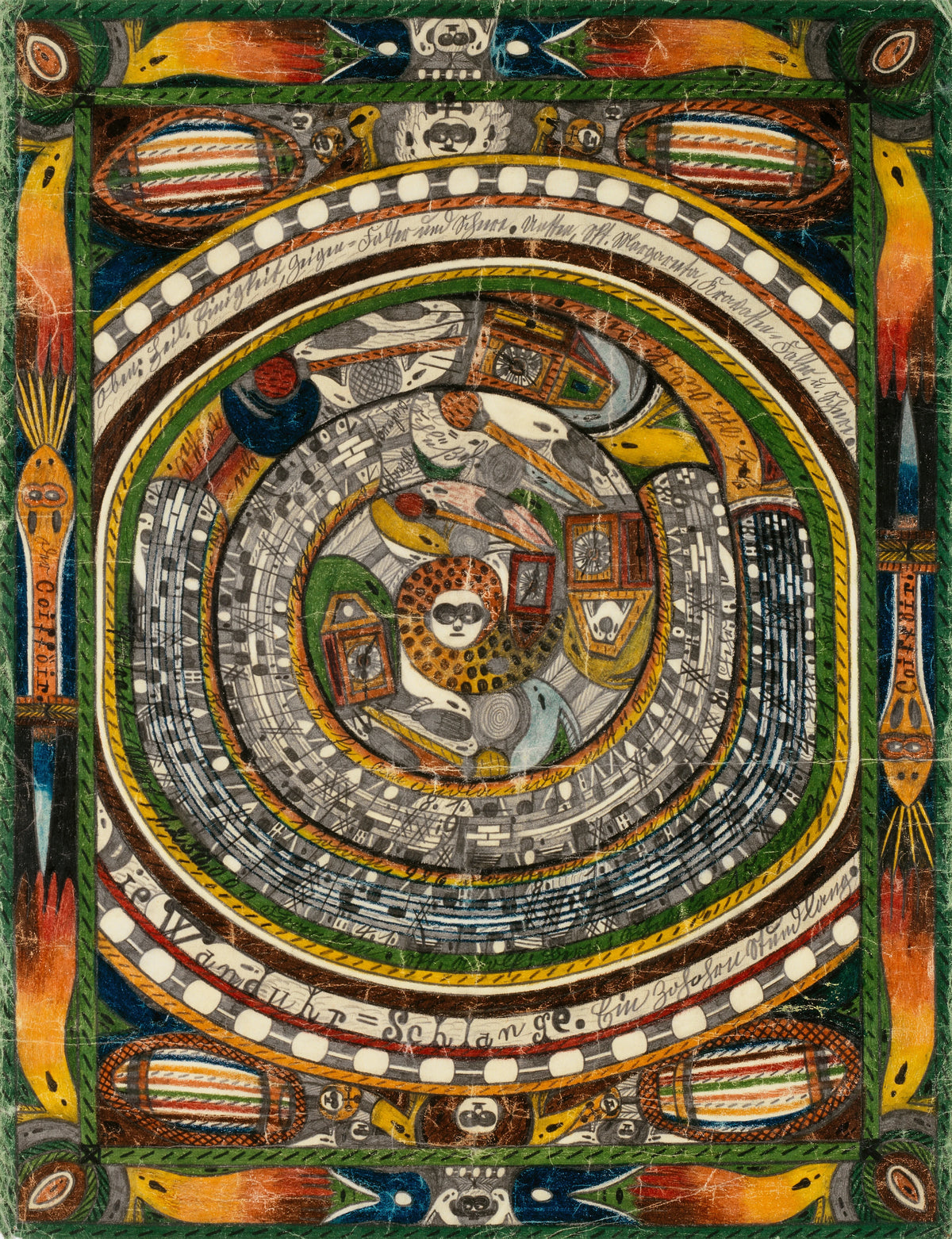 Adolf Wölfli - Die Wanduhr=Schlange. Ein Zohohrn Stund lang (1916)