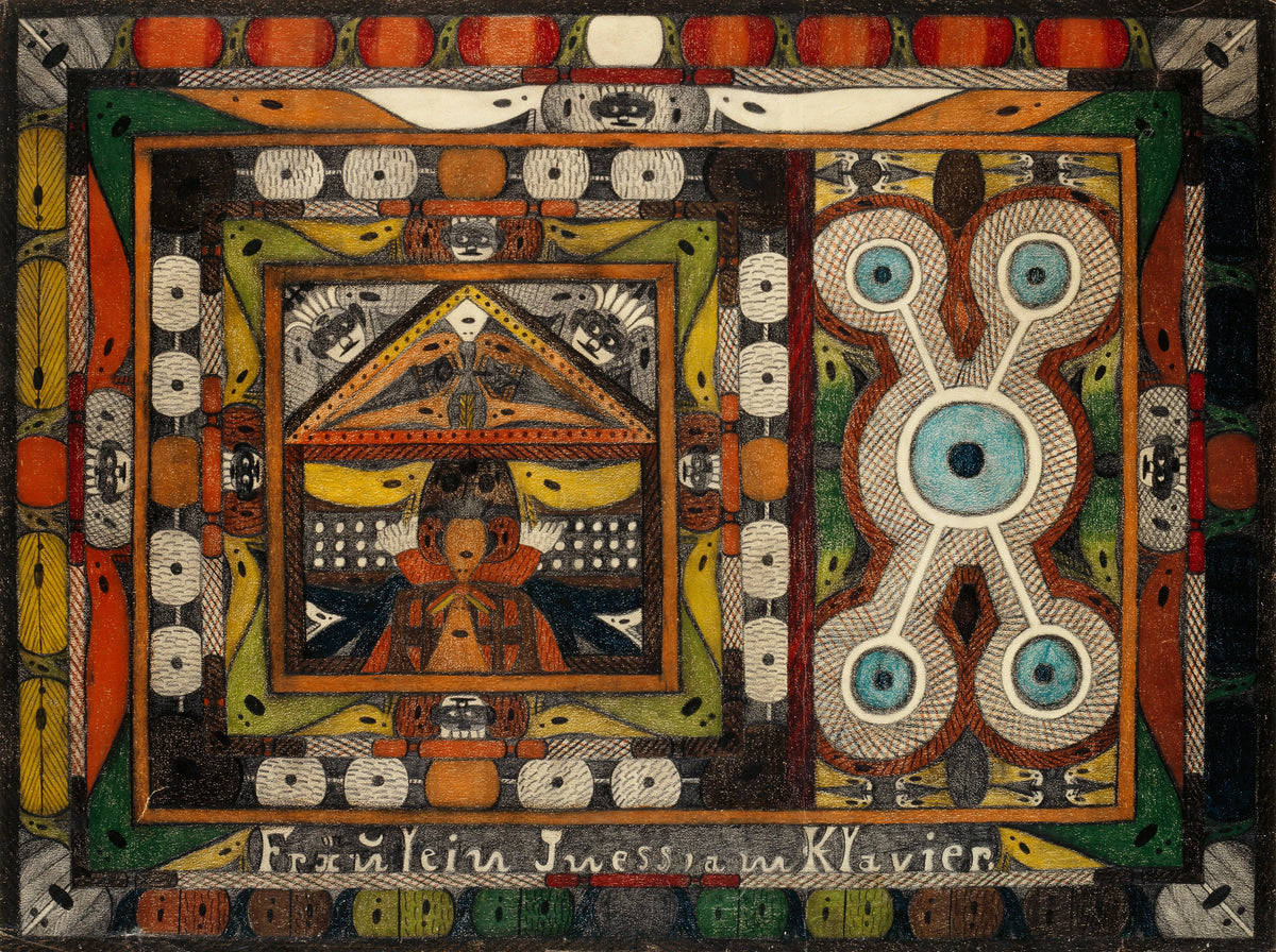 Adolf Wölfli - Fräulein Iness, am Klavier (1921)