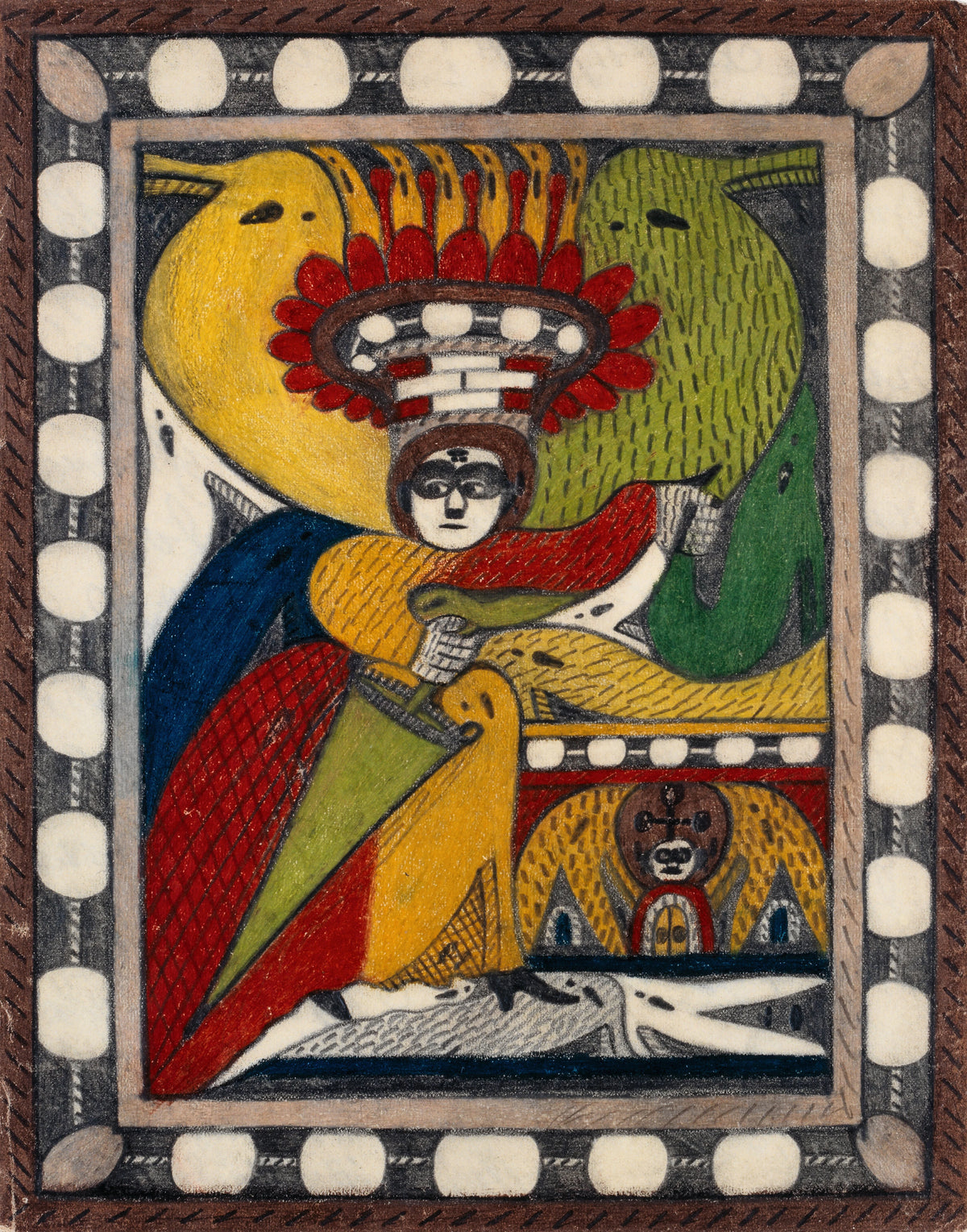 Adolf Wölfli - Skt. Adolf=Thron,=Alpa=Roosali (1917)