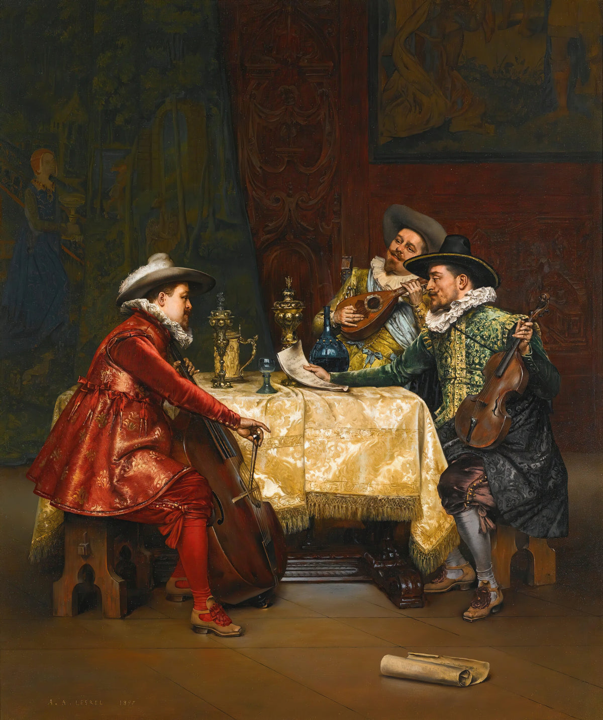 Adolphe-Alexandre Lesrel - The rehearsal (1897)
