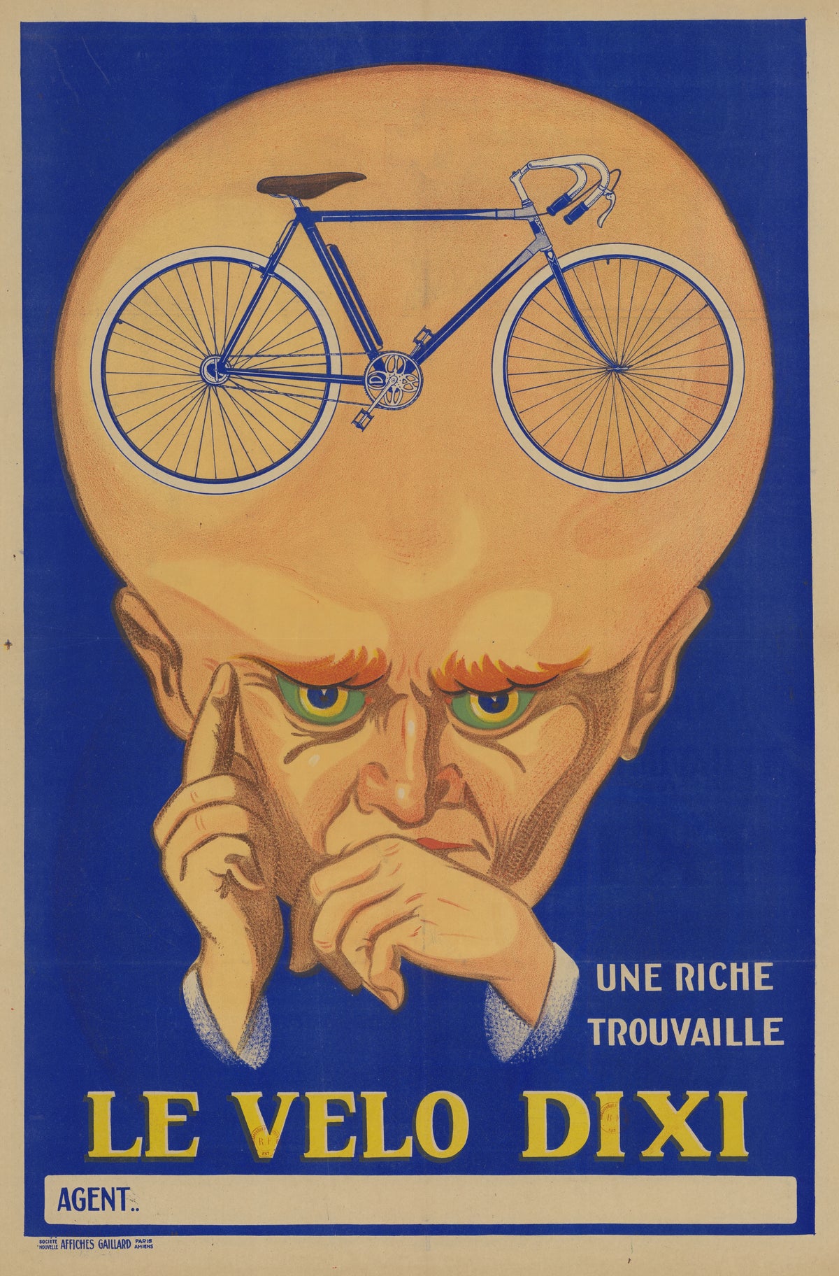 Affiches Gaillard - Une riche trouvaille. Le vélo Dixi (1930)