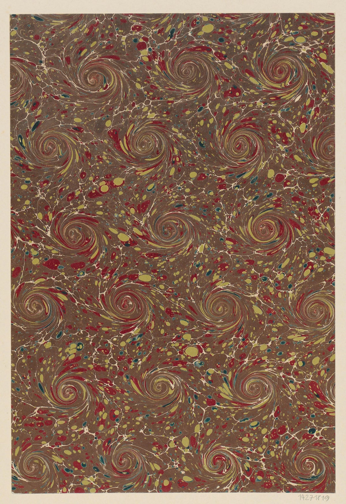 Aktiengesellschaft für Buntpapier u. Leimfabrikation (Aschaffenburg) - Schneckenmarmorpapier