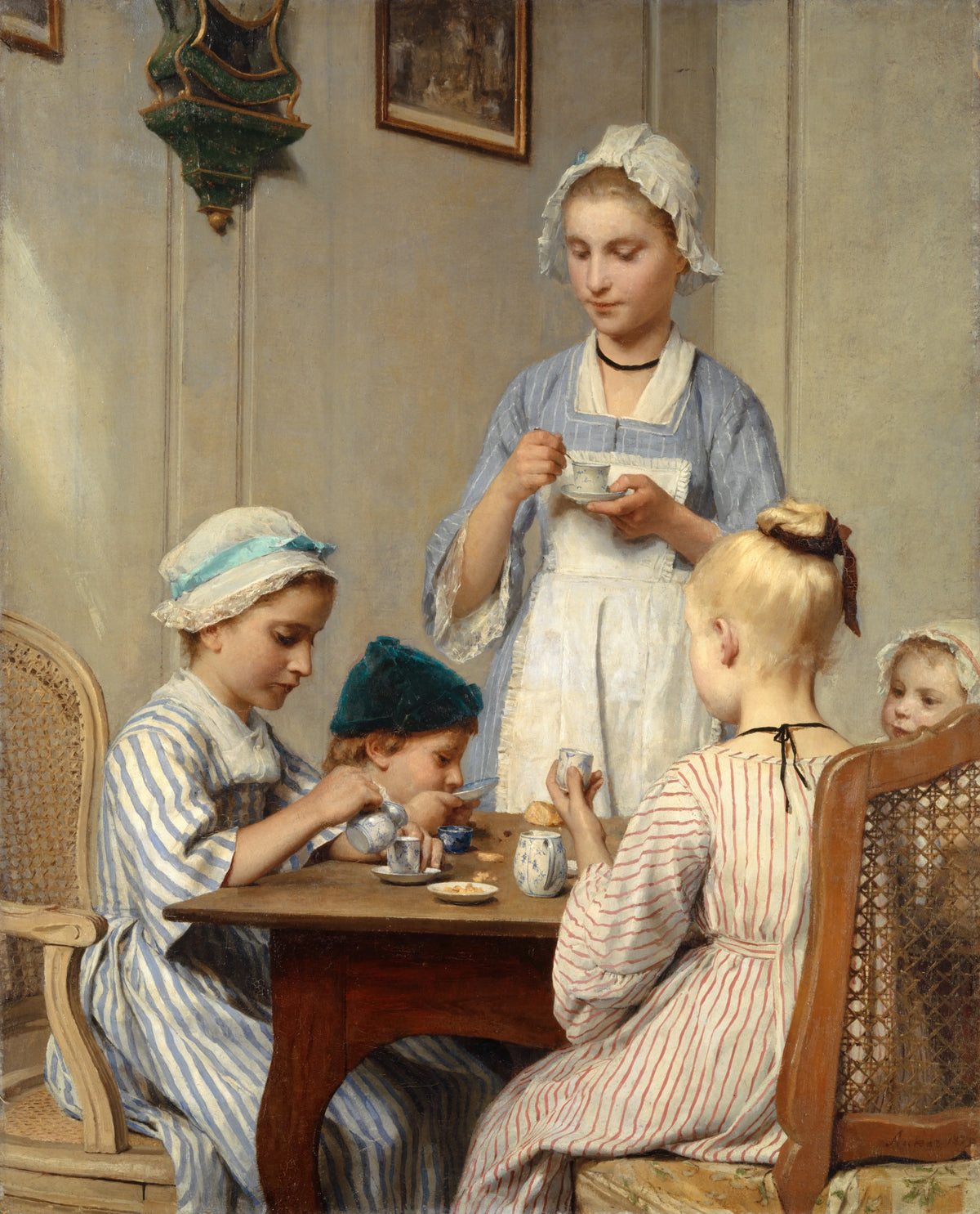 Albert Anker - Children at Breakfast (1879)
