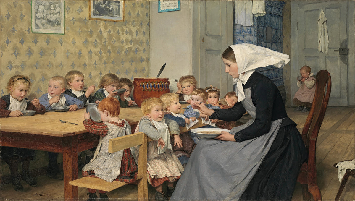 Albert Anker - Creche (1890)