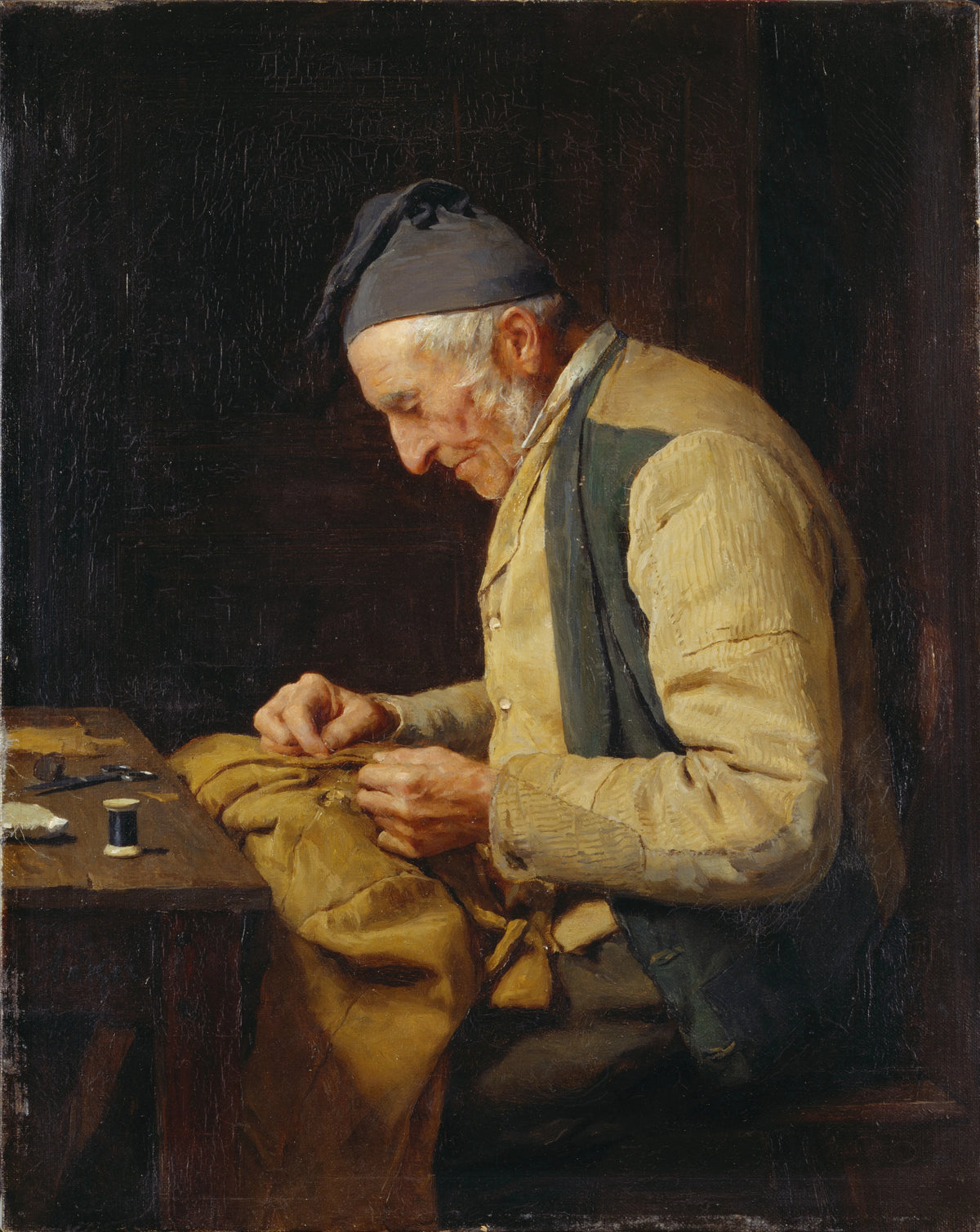 Albert Anker - The village tailor (1894)