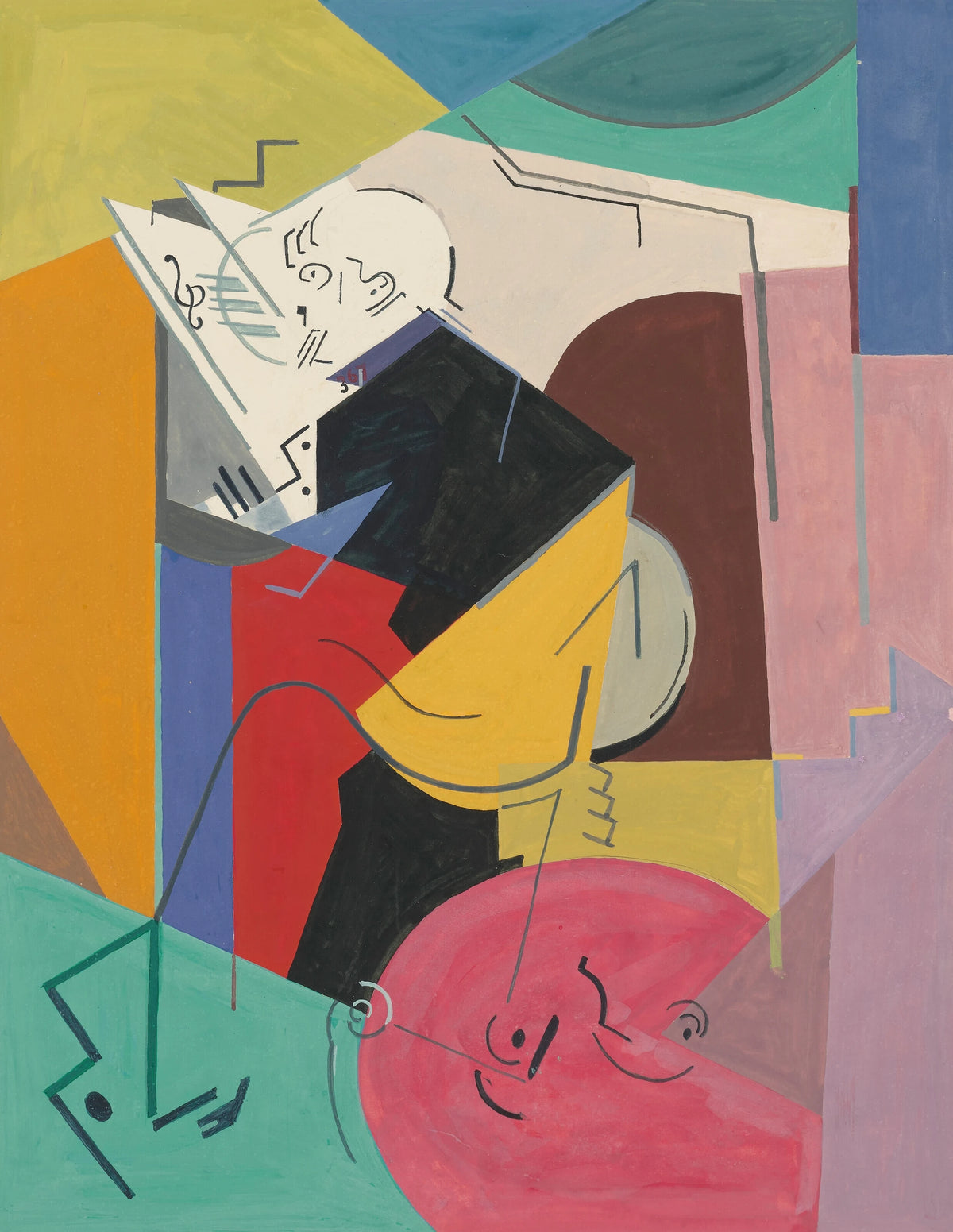 Albert Gleizes - Étude pour le portrait de Florent Schmitt (1914)