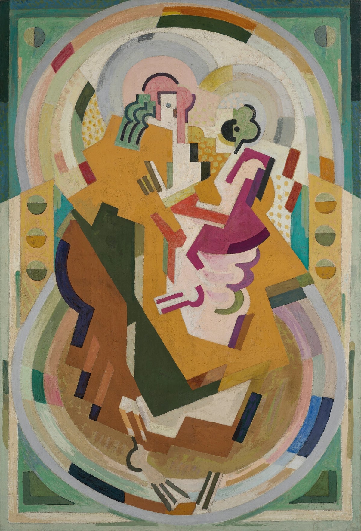 Albert Gleizes - Figure suggérée dans une peinture mesure-cadence-rythme (1935)