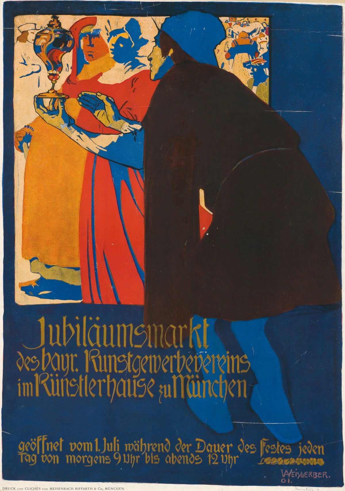 Albert Weisgerber - Jubiläumsmarkt des bayrischen Kunstgewerbevereins im Künstlerhause zu München (1901)