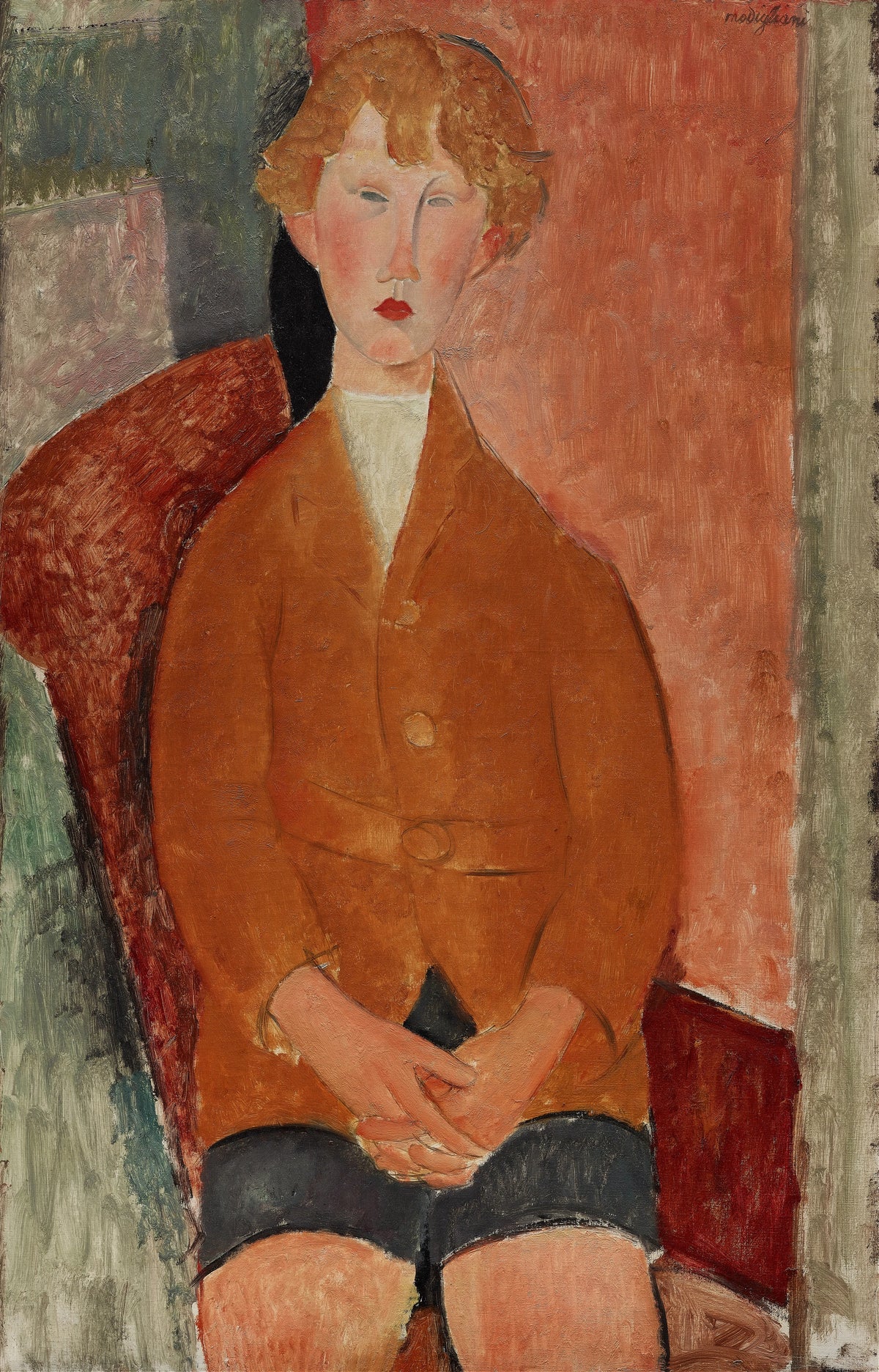 Amedeo Modigliani - Boy in Short Pants (About 1918)