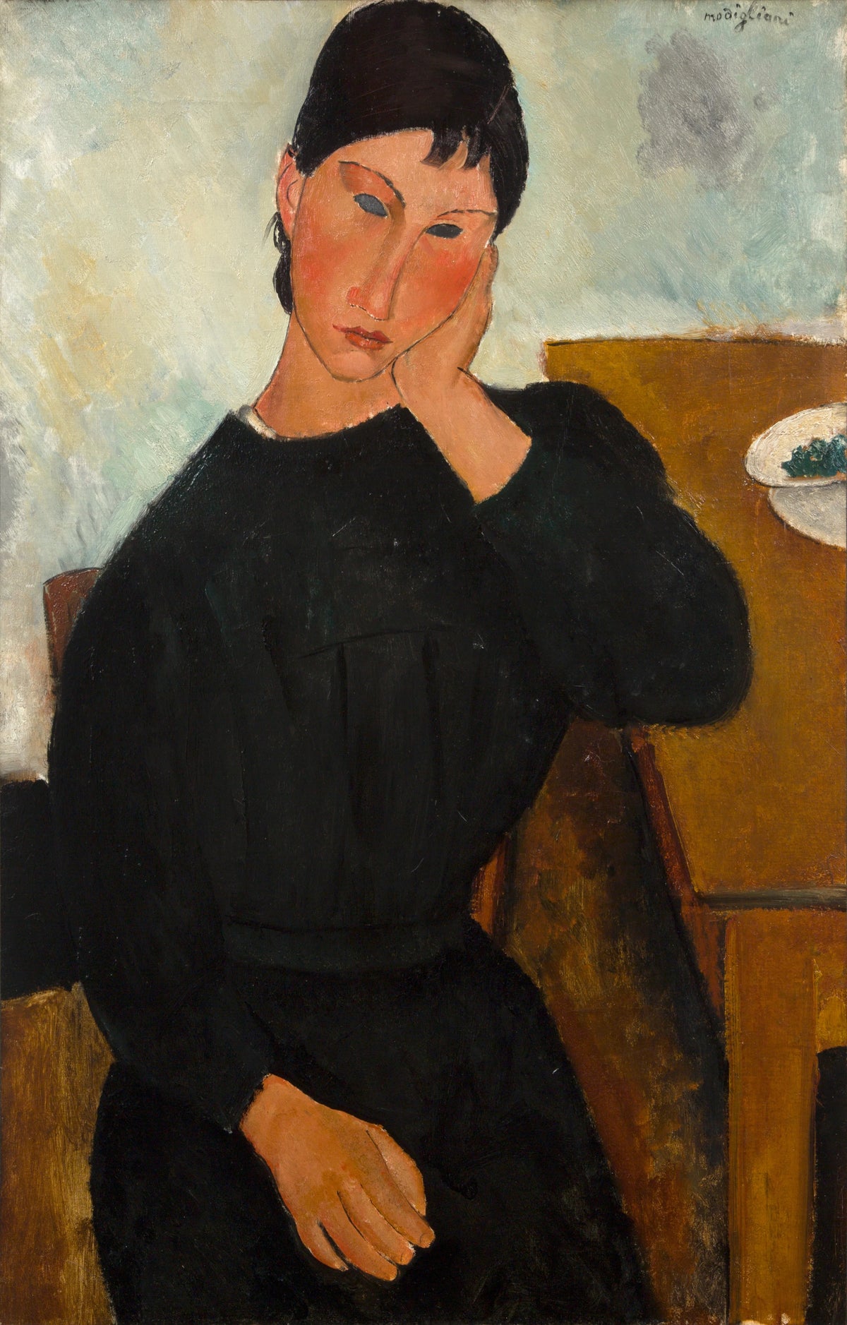 Amedeo Modigliani - Elvira Resting at a Table (circa 1918-19)