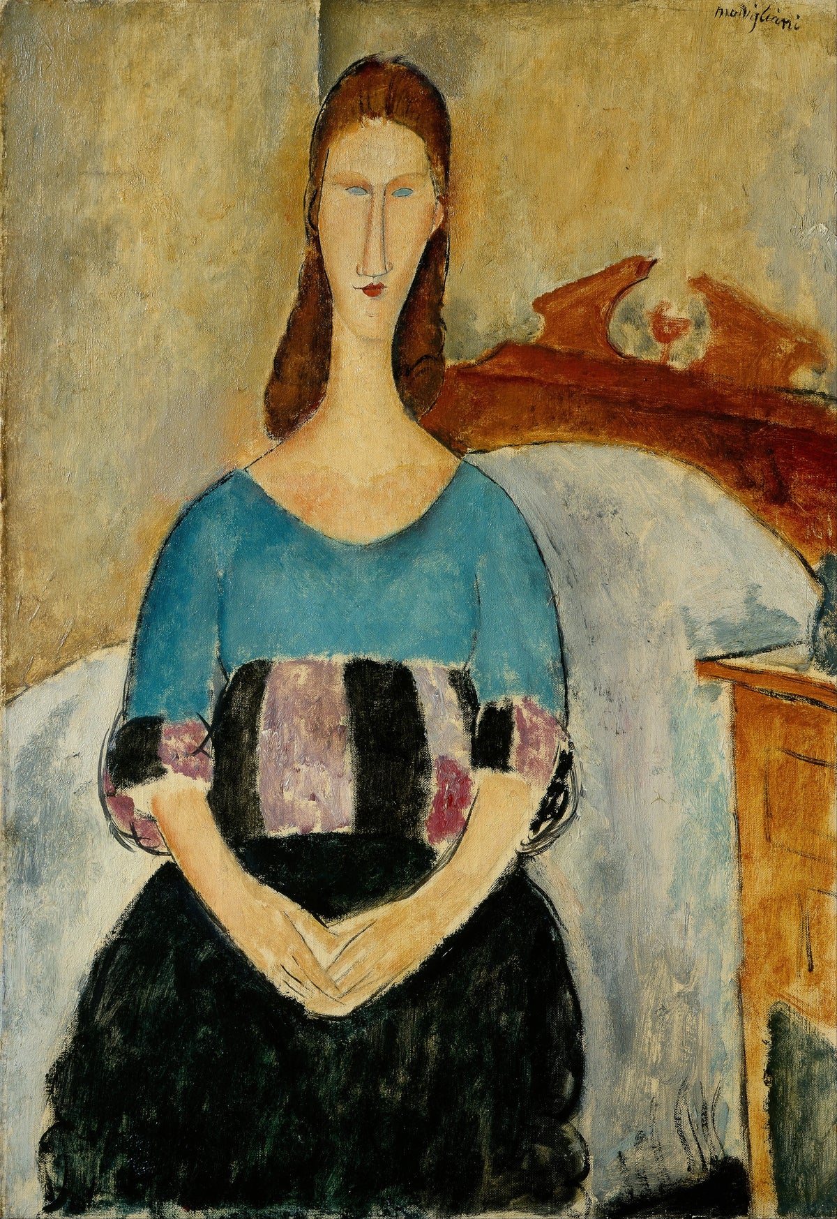 Amedeo Modigliani - Portrait of Jeanne Hebuterne, Seated (1918)