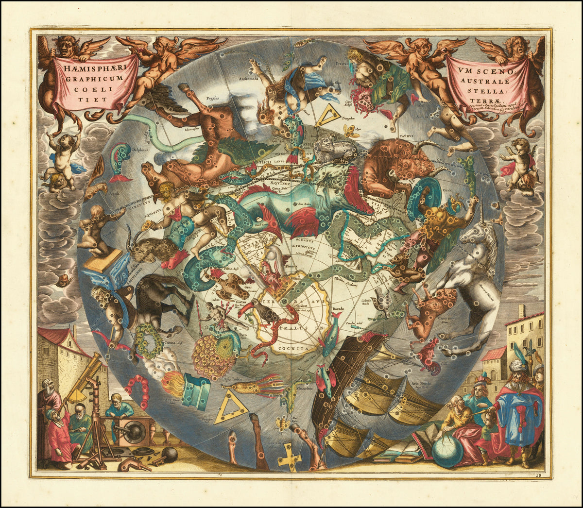 Andreas Cellarius - The Southern Sky (1660)