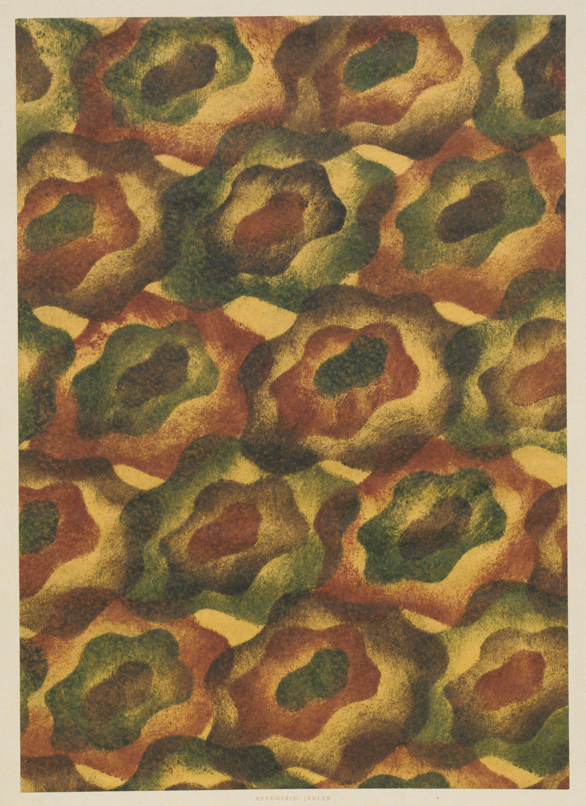 Annemarie Irmler - Schabloniertes Papier (Schablonenwischpapier) (1915 - 1921)