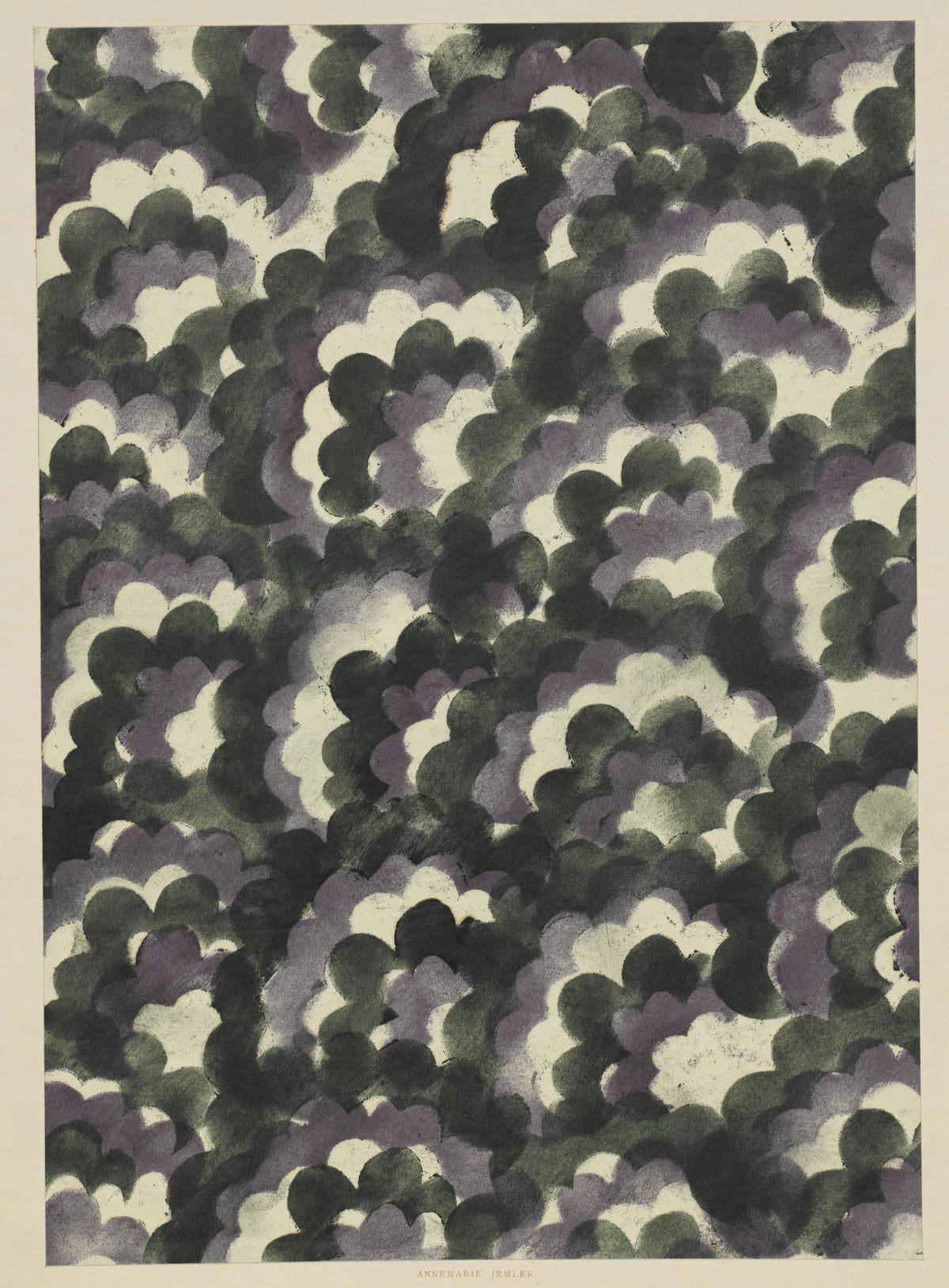 Annemarie Irmler - Schabloniertes Papier (Schablonenwischpapier) (1915 - 1921)