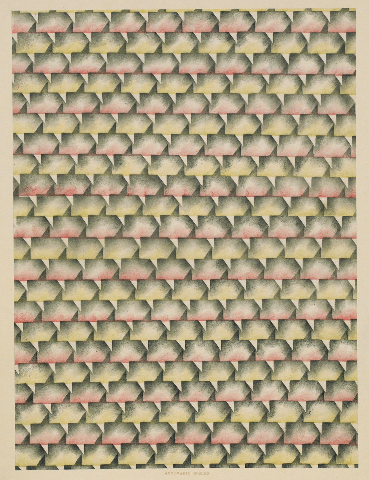 Annemarie Irmler - Schabloniertes Papier (Schablonenwischpapier) (1915 - 1927)