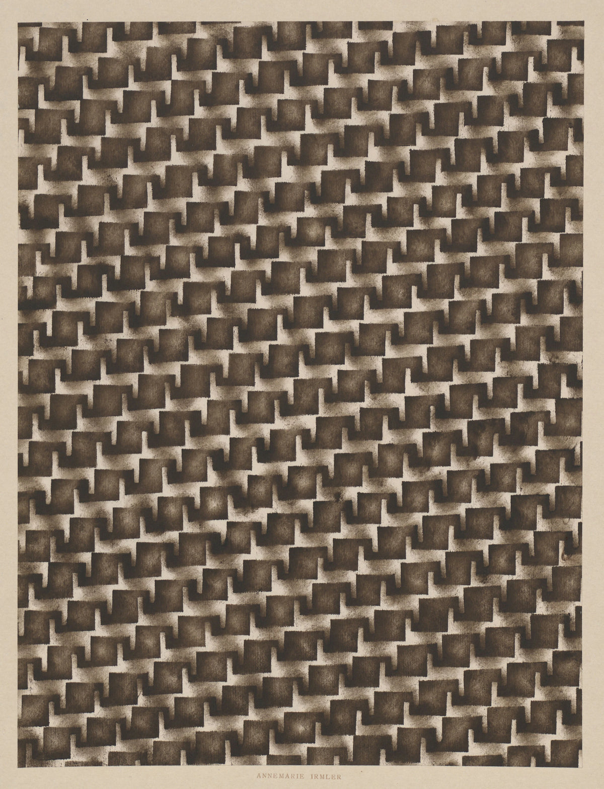 Annemarie Irmler - Schabloniertes Papier (Schablonenwischpapier) (1915 - 1927)