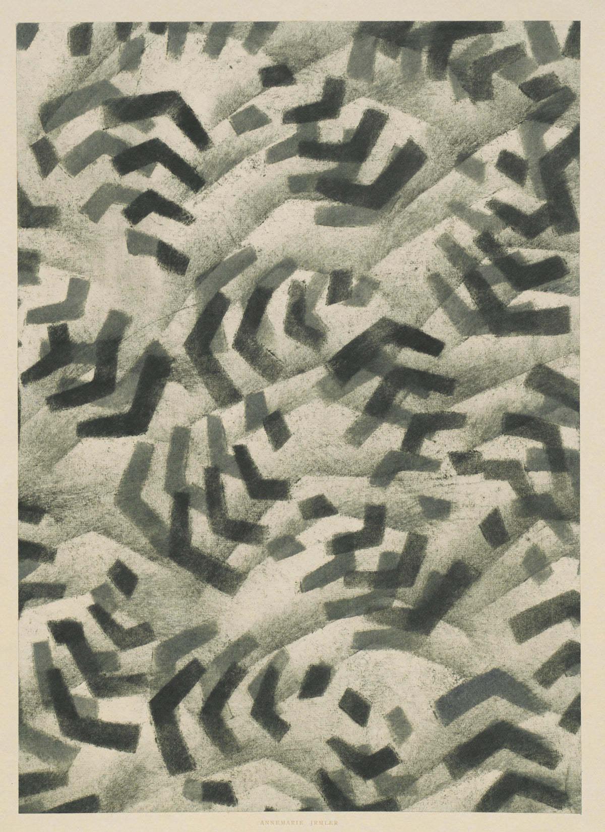Annemarie Irmler - Schabloniertes Papier (Schablonenwischpapier) (1915 - 1927)