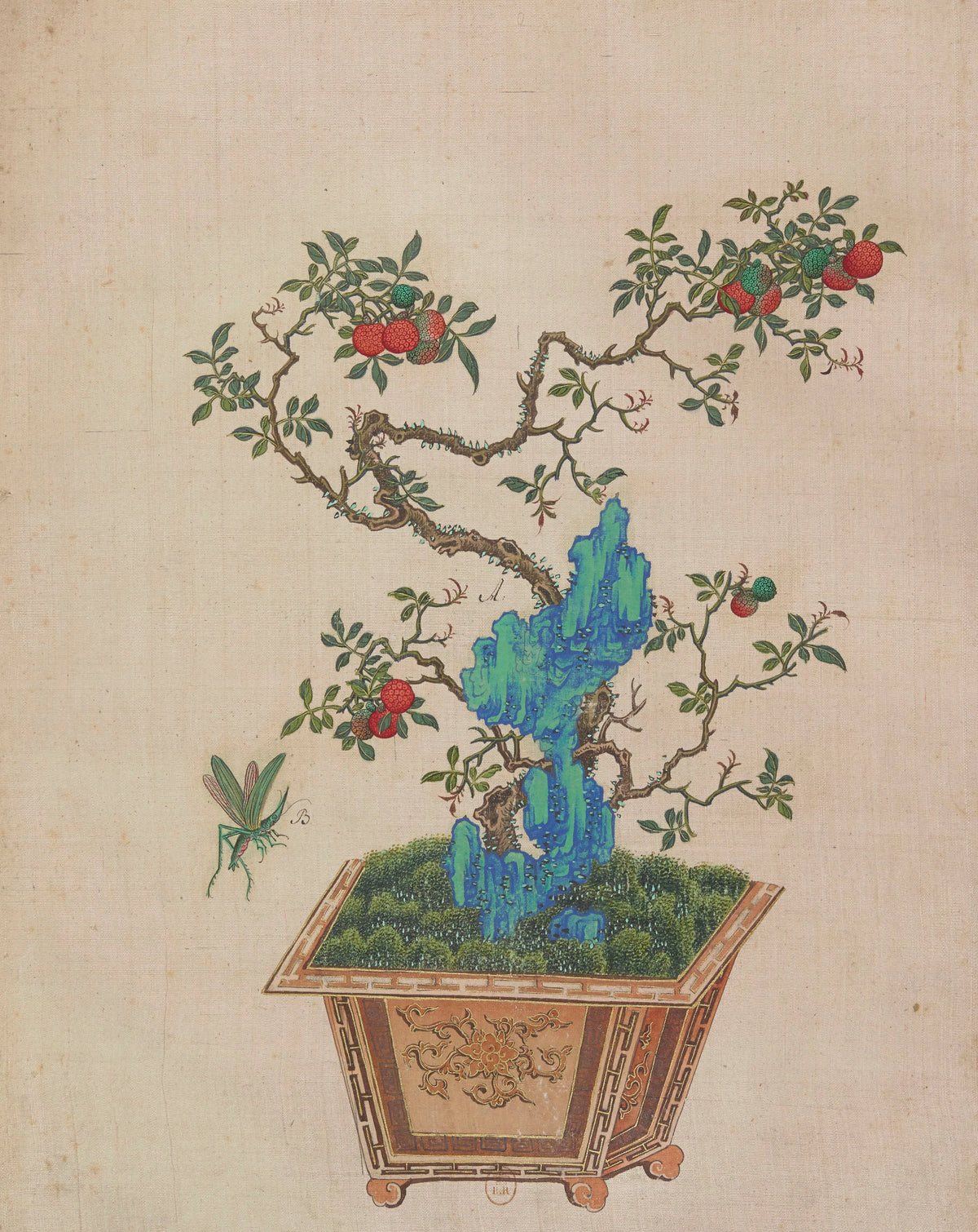 Anonim - Flowers, birds and insects Pl.01 (18th century)