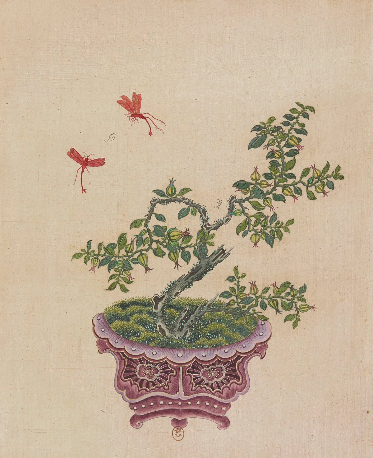 Anonim - Flowers, birds and insects Pl.09 (18th century)