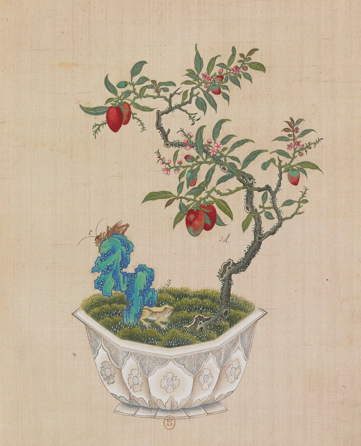 Anonim - Flowers, birds and insects Pl.17 (18th century)