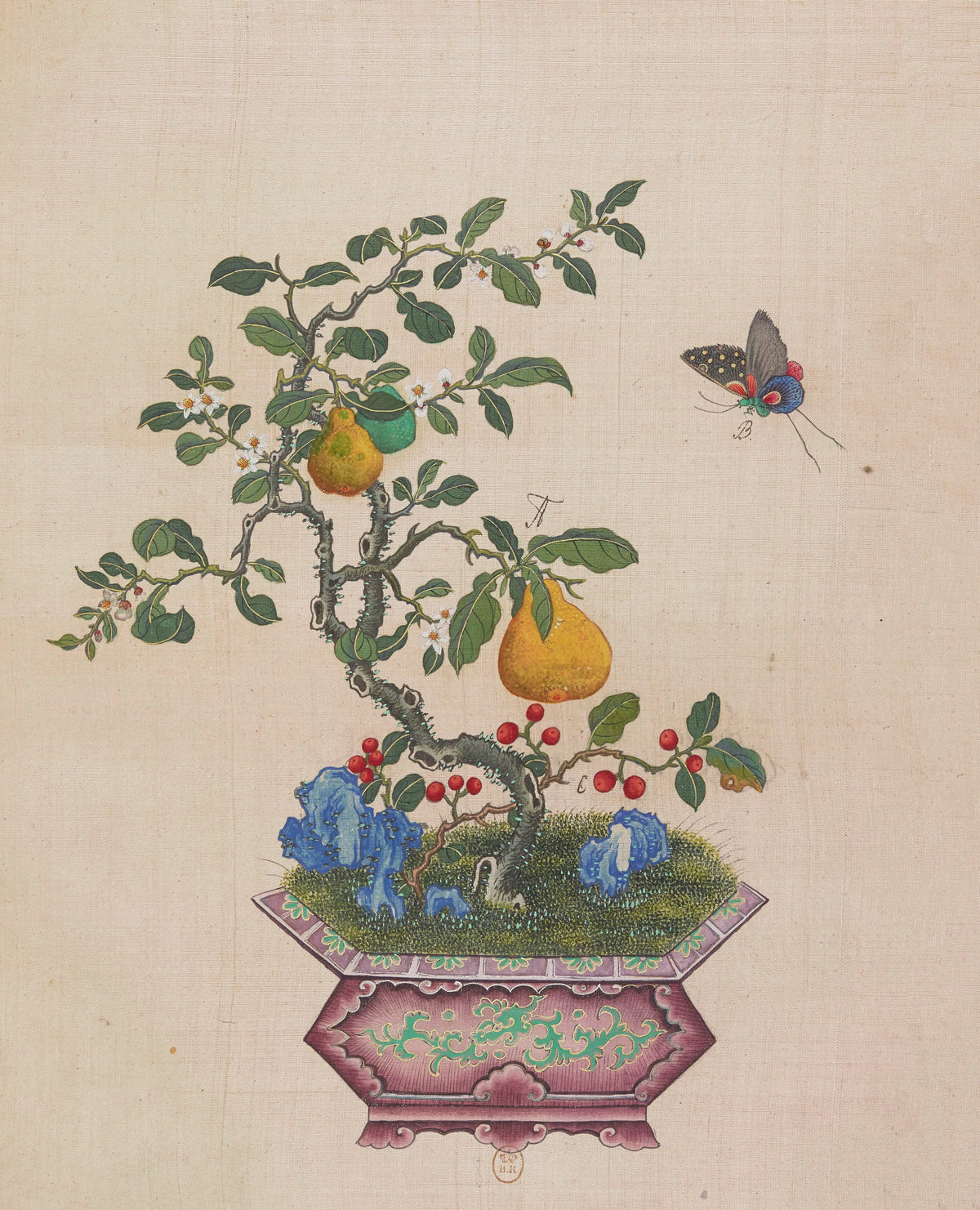 Anonim - Flowers, birds and insects Pl.24 (18th century)