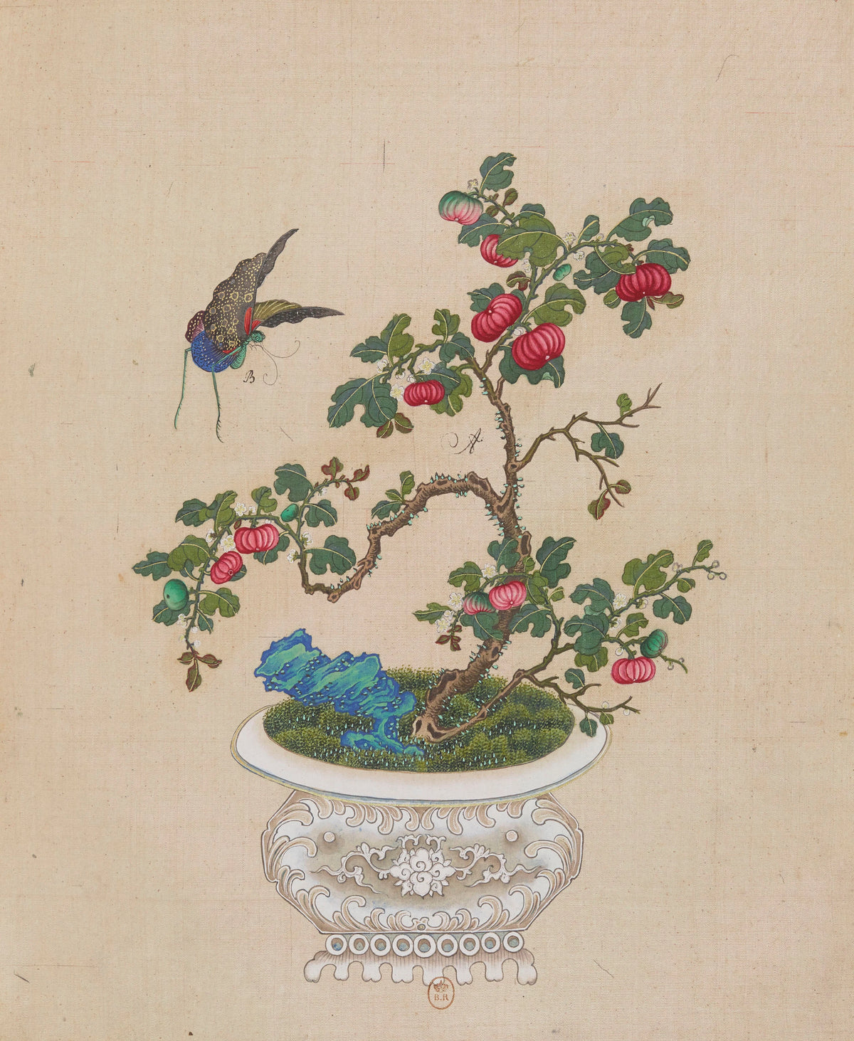 Anonim - Flowers, birds and insects Pl.25 (18th century)