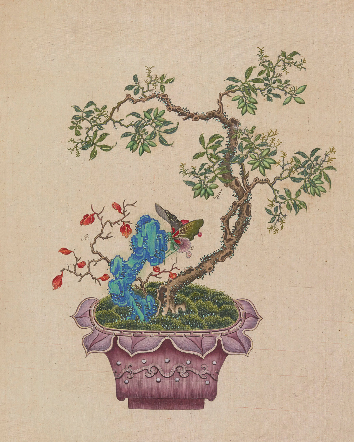 Anonim - Flowers, birds and insects Pl.37 (18th century)