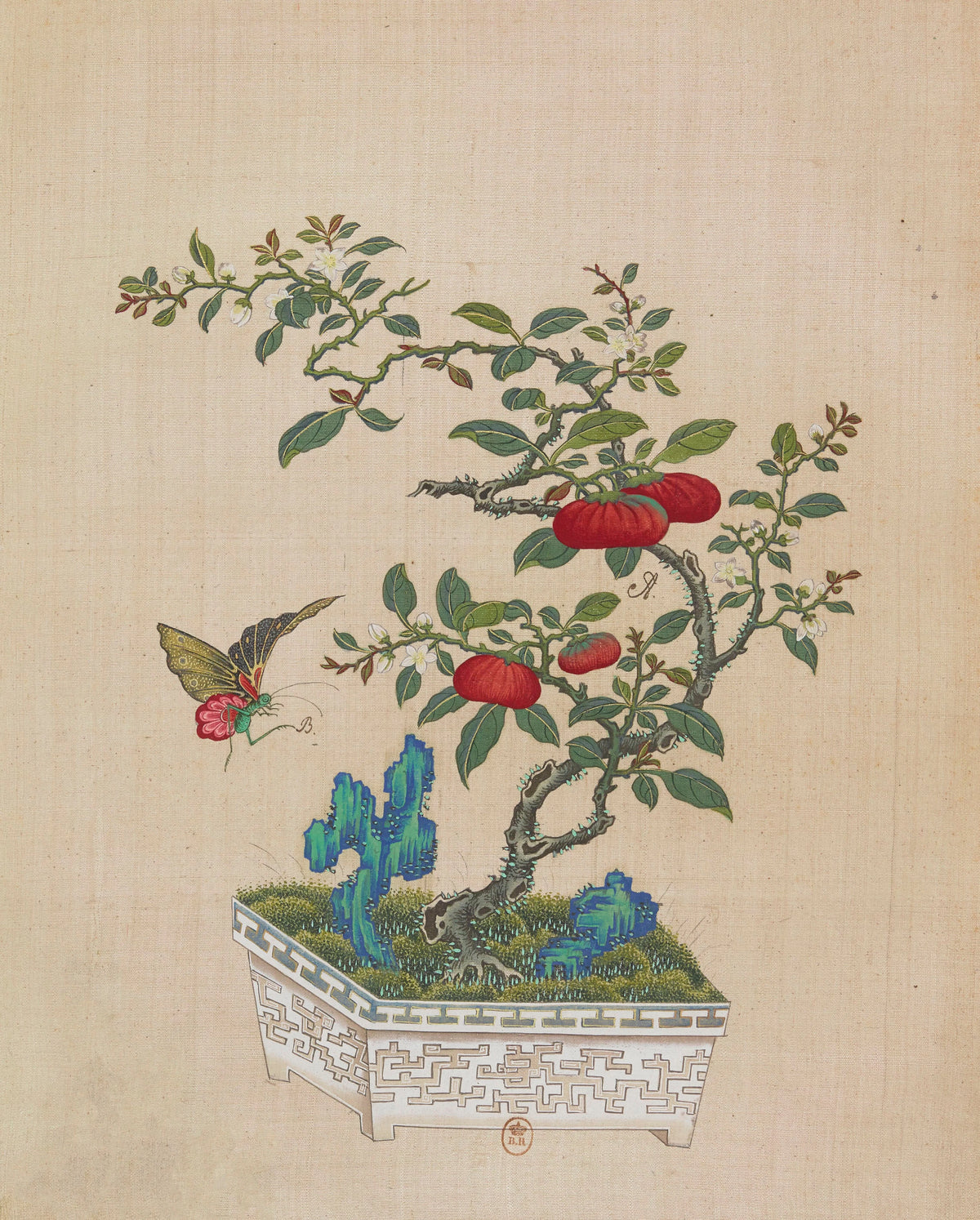 Anonim - Flowers, birds and insects Pl.46 (18th century)