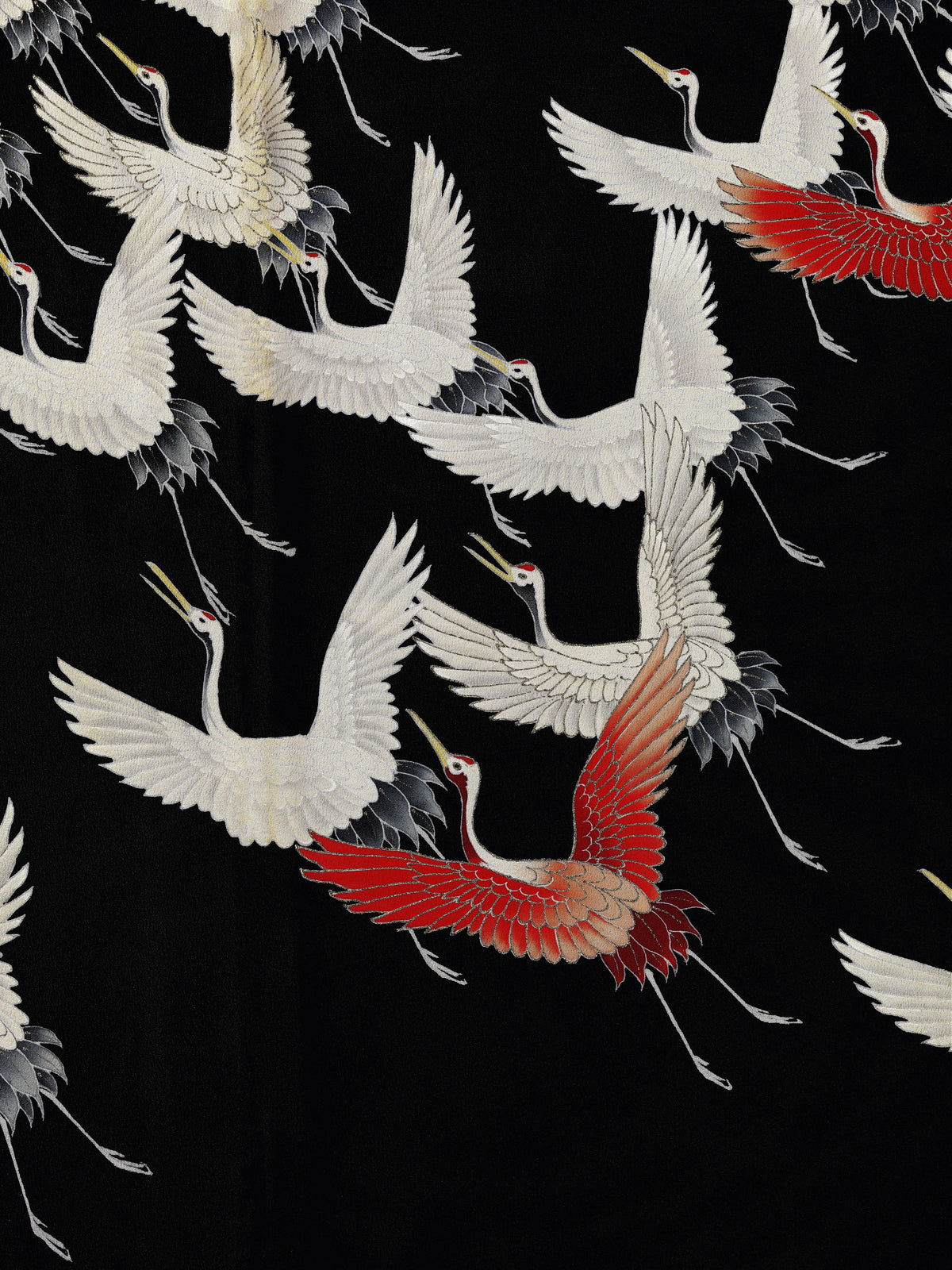 Anonim - Furisode with a Myriad of Flying Cranes (1910-1930)